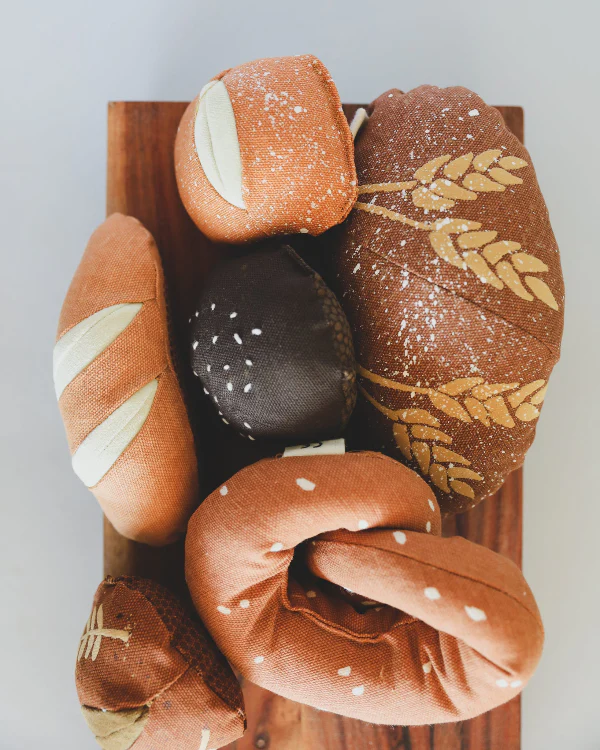 Soft Play Food Set - Baked Bread Set: 6-Piece Danish Bakery Collection - Image 3