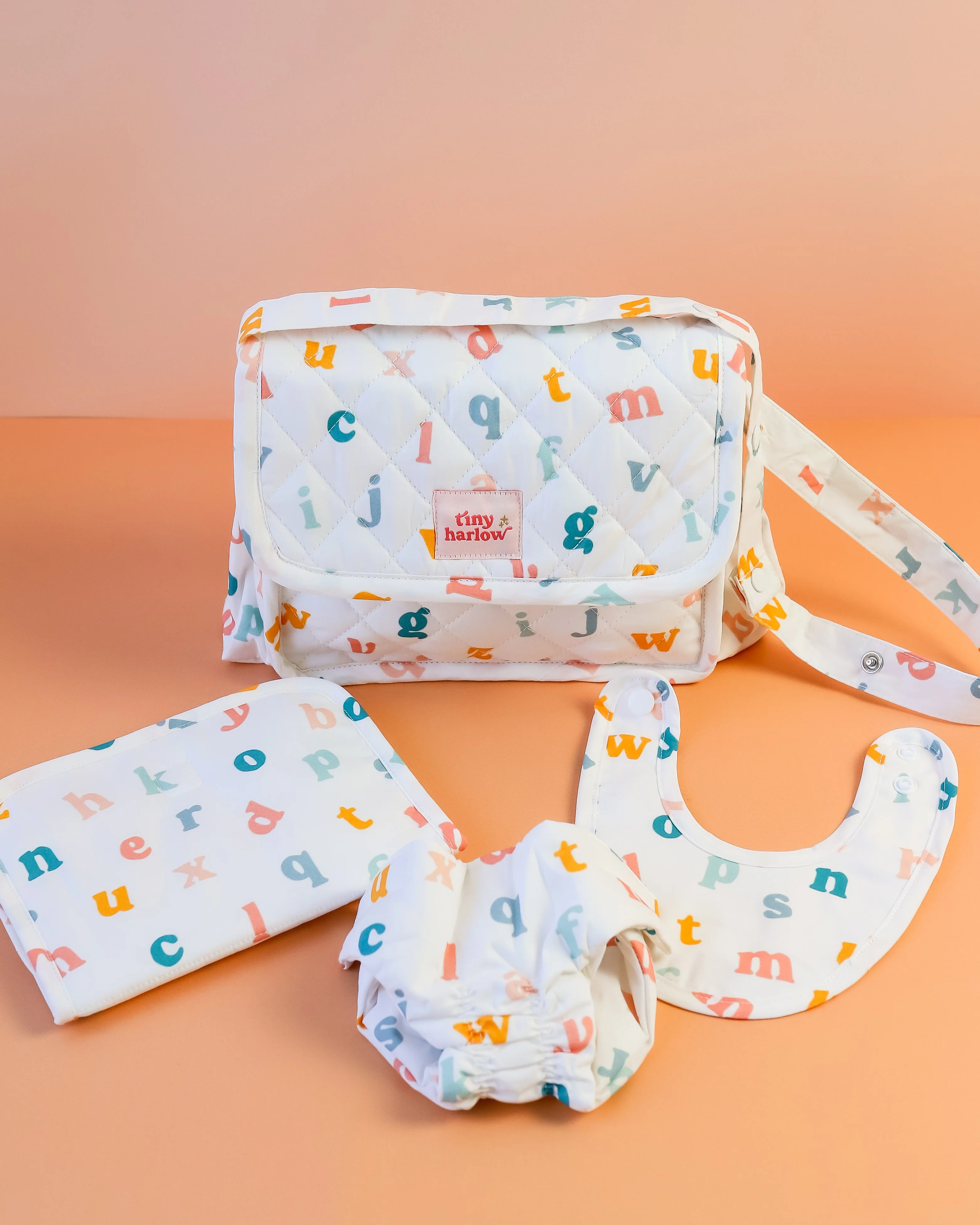 Tiny Harlow | Doll Diaper Bag - Alphabet Soup - Image 2