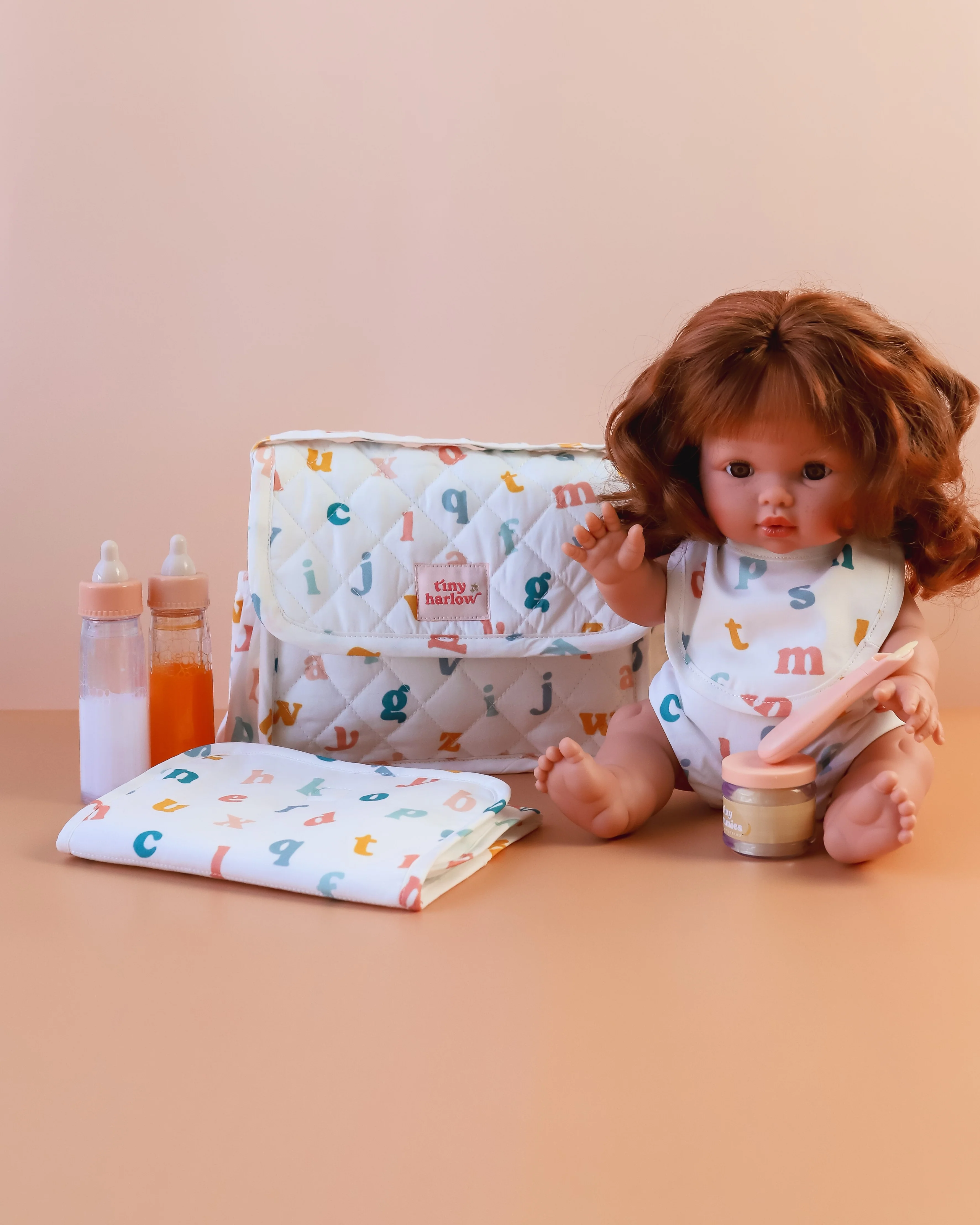 Tiny Harlow | Doll Diaper Bag - Alphabet Soup - Image 9
