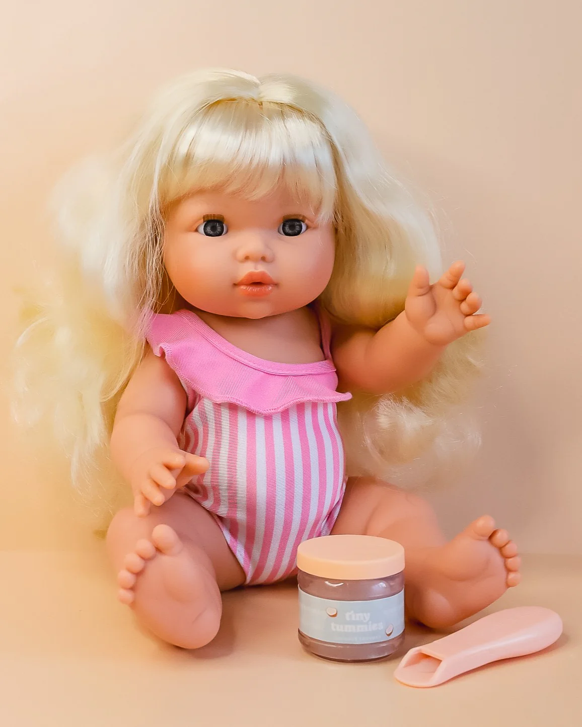 Tiny Harlow | Doll Food Jar and Spoon Set -  Coconut Yogurt - Image 3
