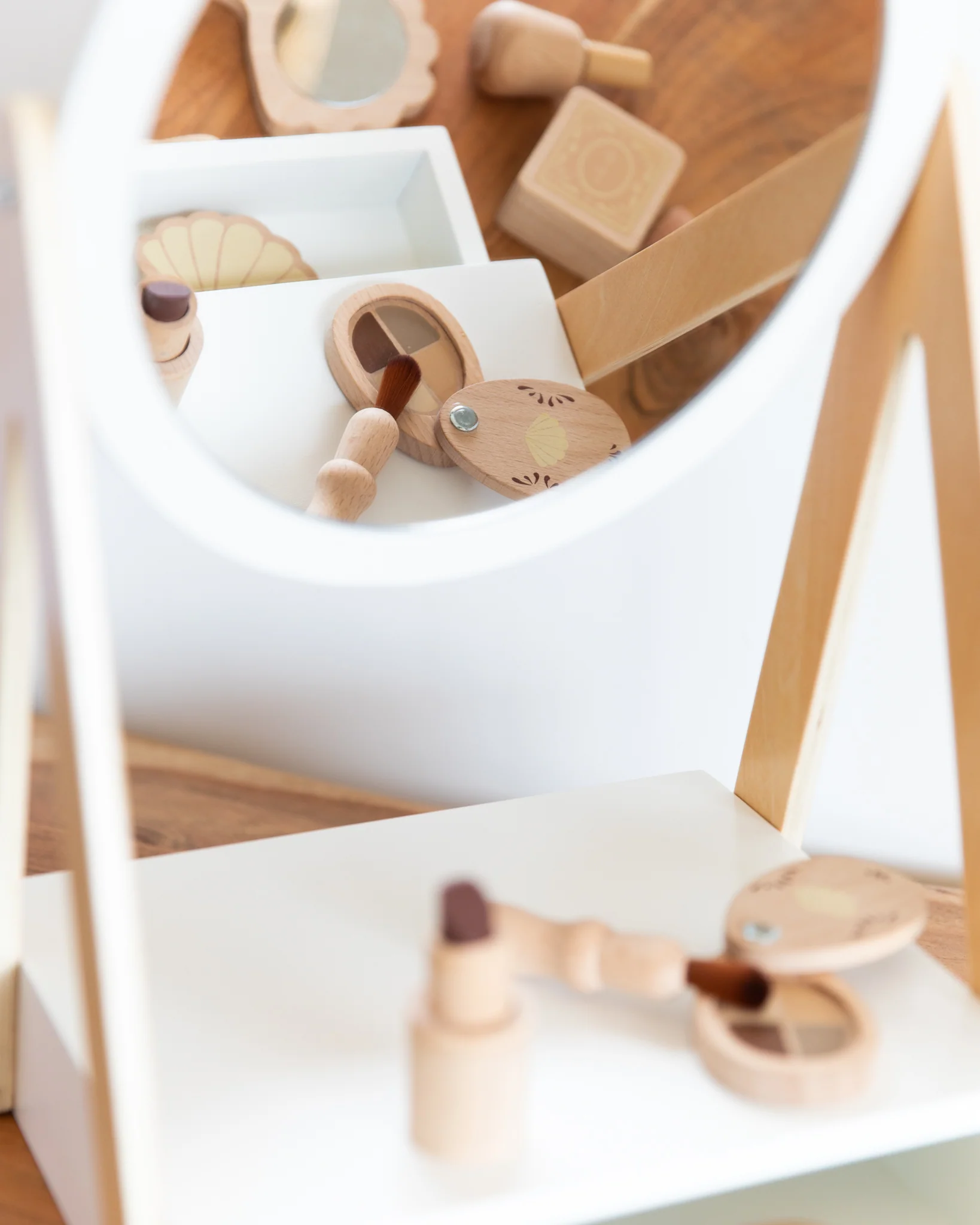 Table Mirror with Drawer - Image 5