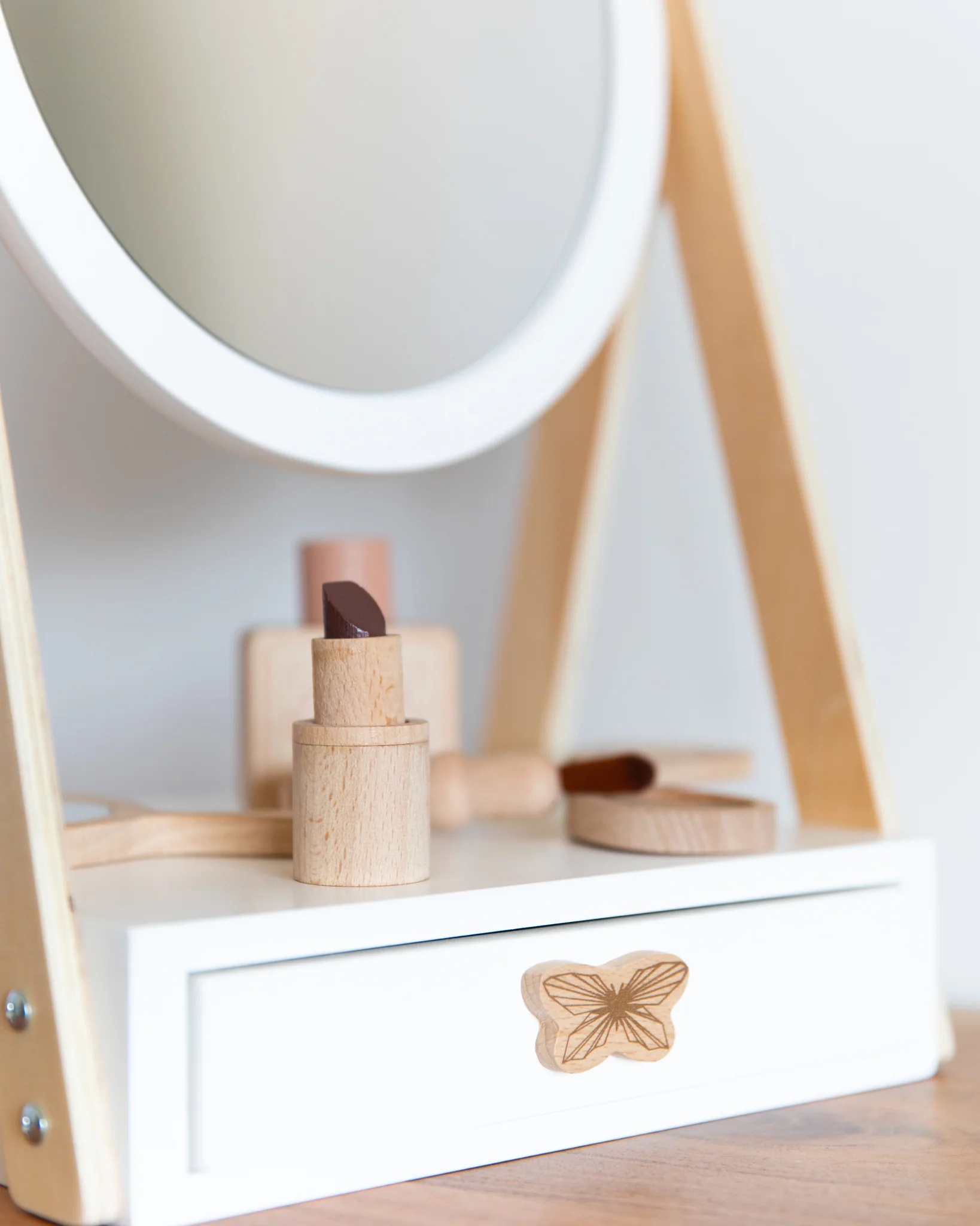 Table Mirror with Drawer - Image 7