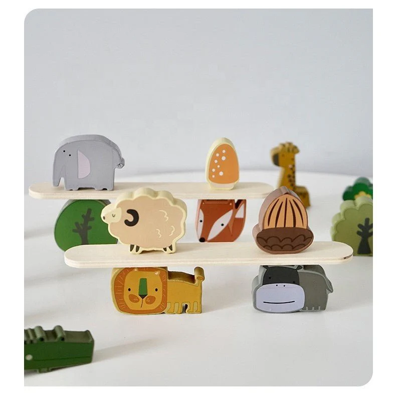 Wooden Animal Stacking Blocks: Montessori Balancing Toy for Creative Play - Image 4