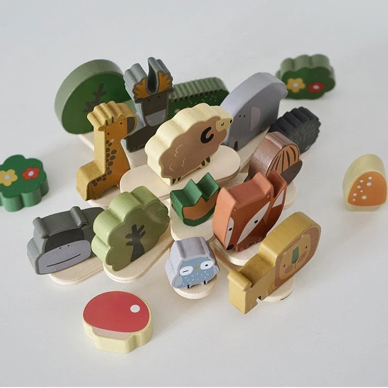 Wooden Animal Stacking Blocks: Montessori Balancing Toy for Creative Play - Image 5