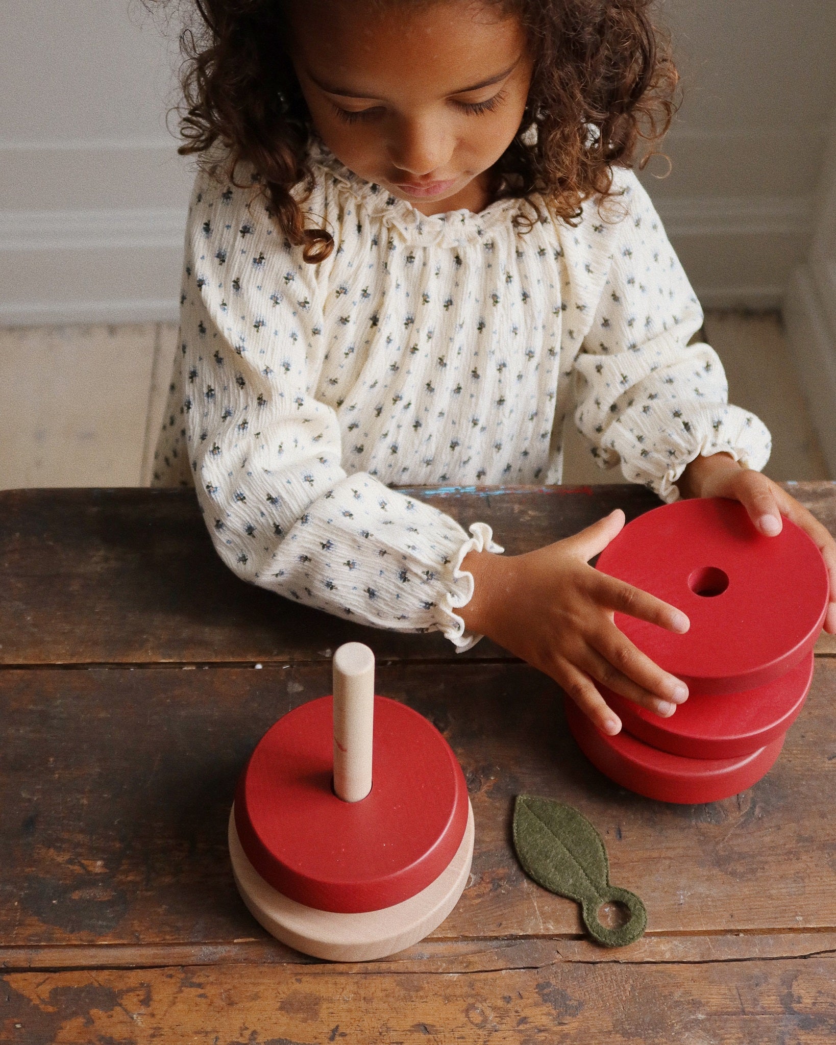 Wooden Apple Stacking Toy - Image 5