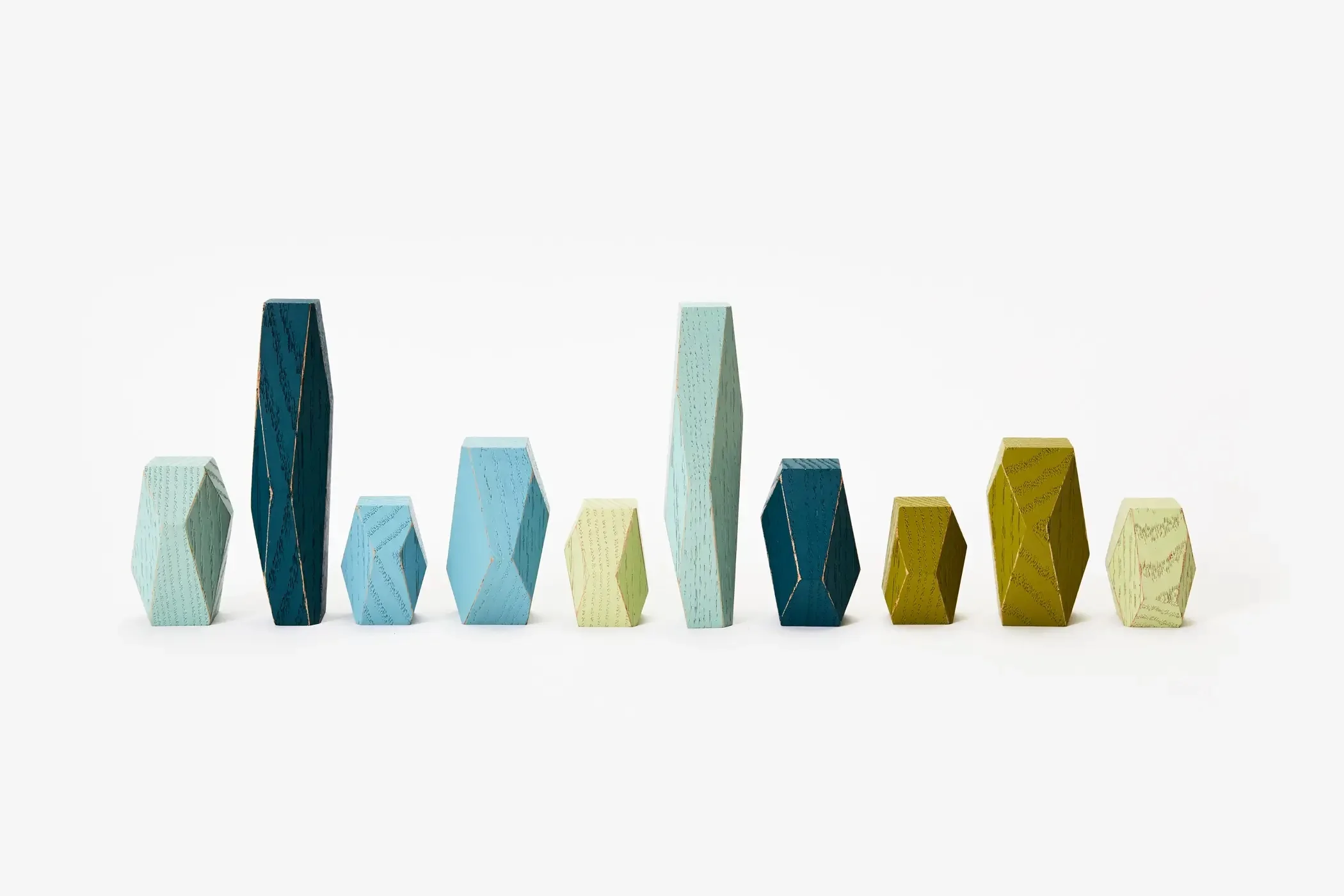 Wooden Balancing Blocks - Ocean colors - Image 4