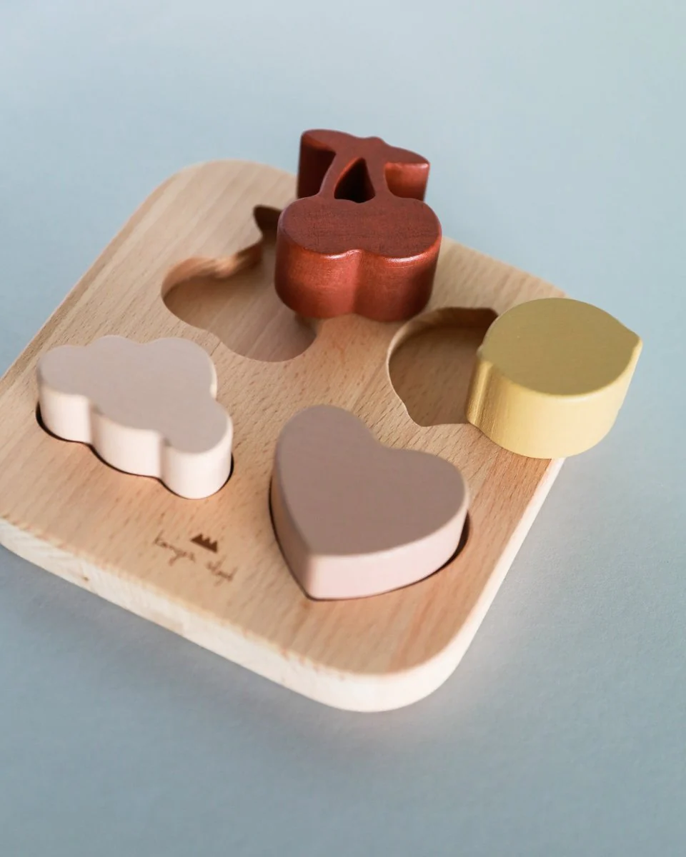 Konges Sloejd | Wooden Chunky Shape Puzzle - Heart - Image 3
