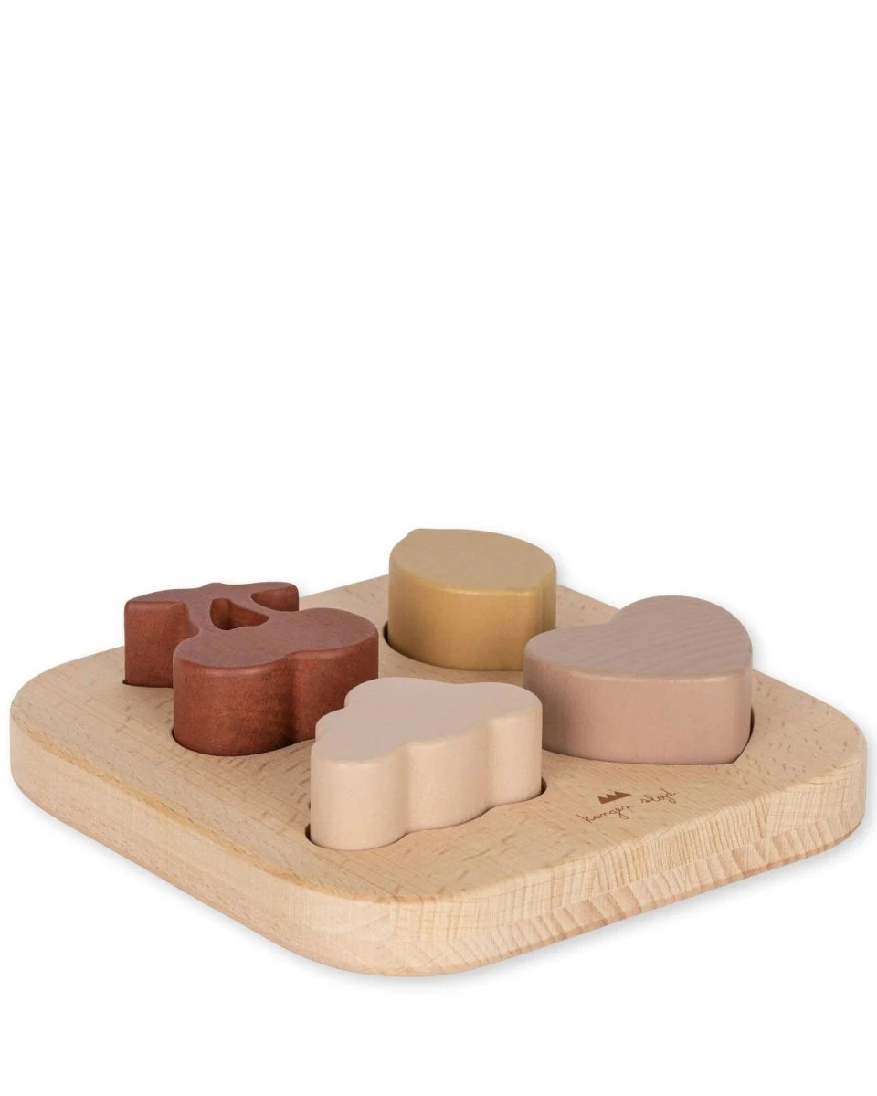 Konges Sloejd | Wooden Chunky Shape Puzzle - Heart - Image 5