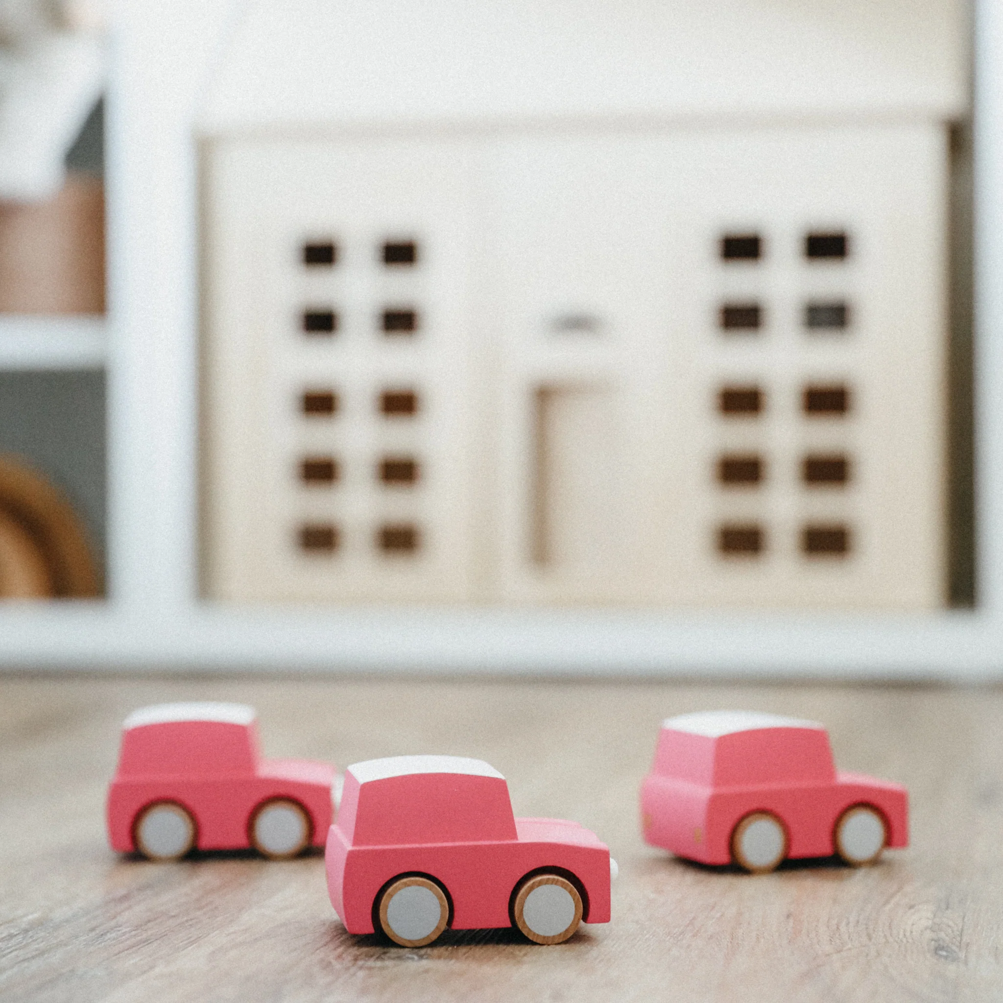 Wooden Classic Wind-up Car by Kiko+ & gg* - Pink - Image 3