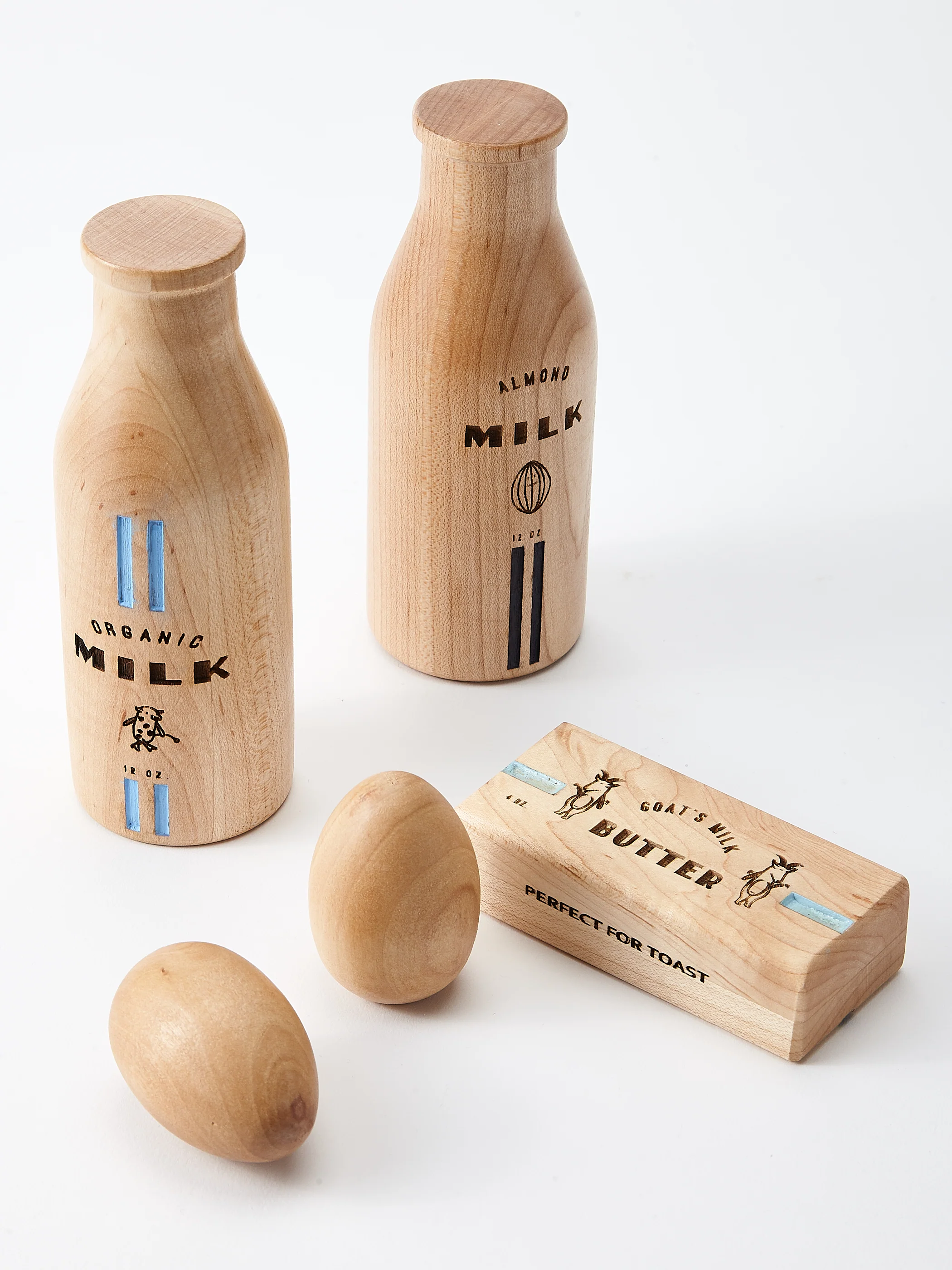 Wooden Dairy Play Food Set - Image 2