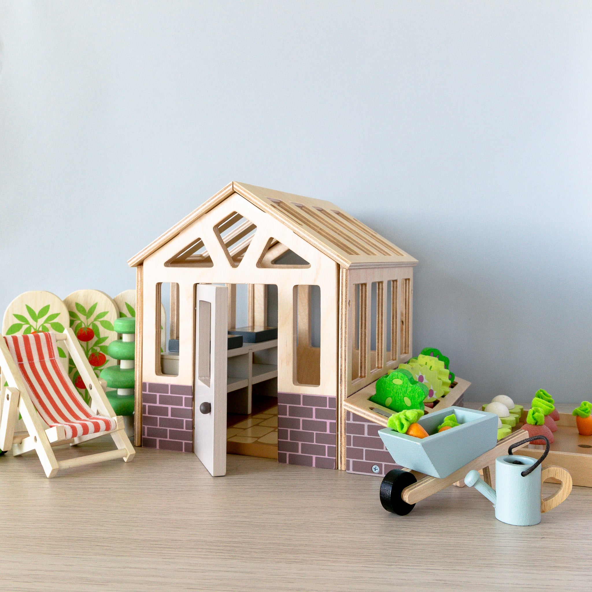 Tender Leaf Toys | Wooden Greenhouse and Garden Set - Image 2