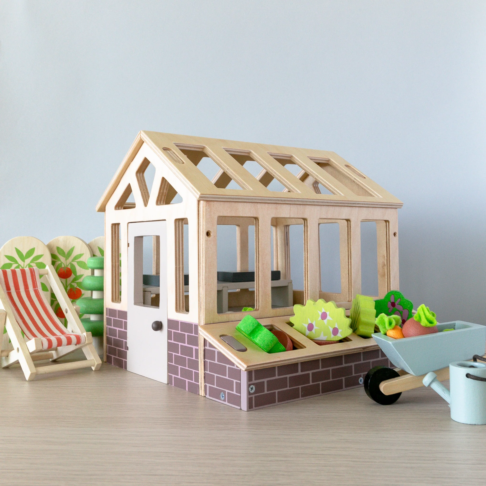 Tender Leaf Toys | Wooden Greenhouse and Garden Set - Image 3
