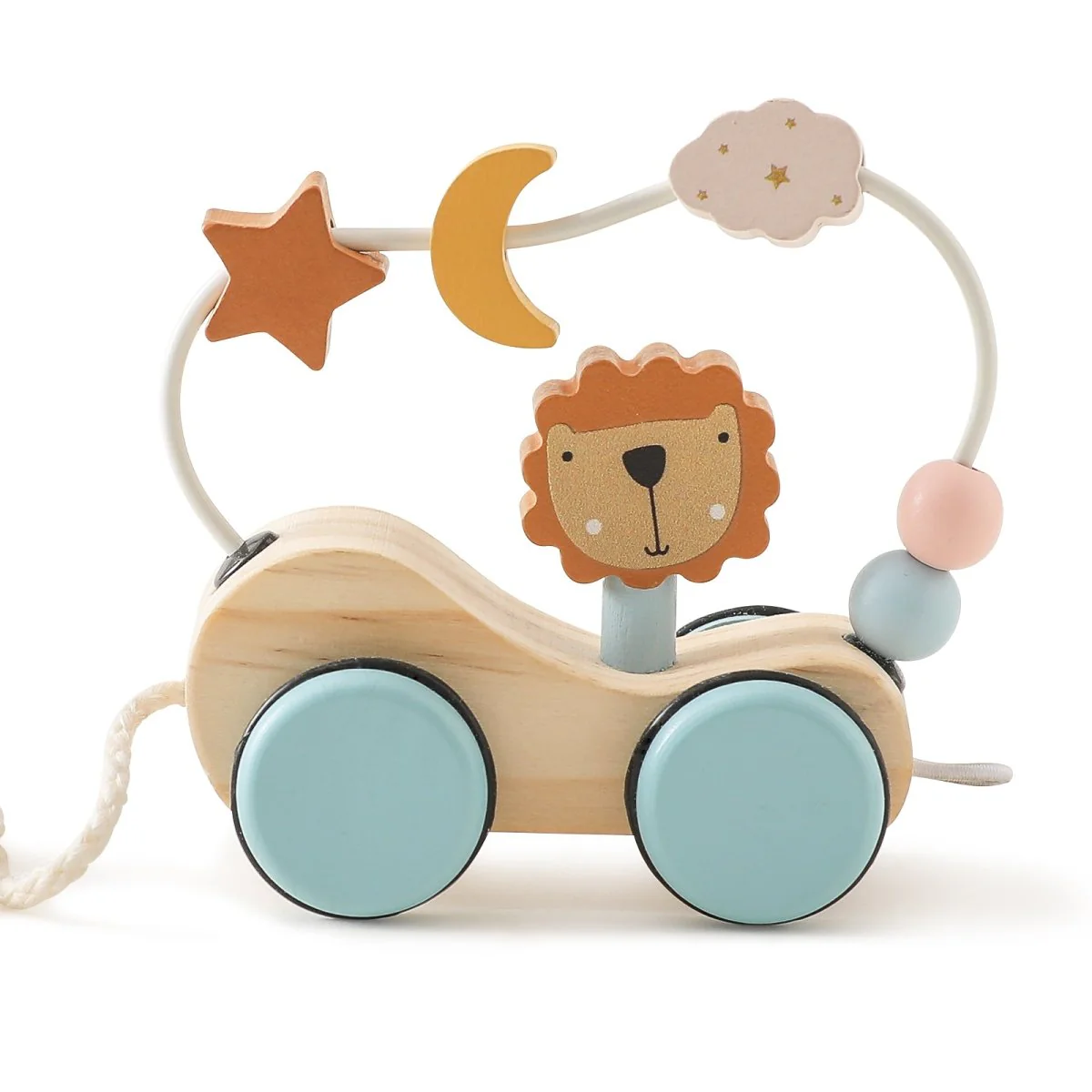 Wooden Lion Pull Toy: Montessori Sensory Toy for Motor Development - Image 5