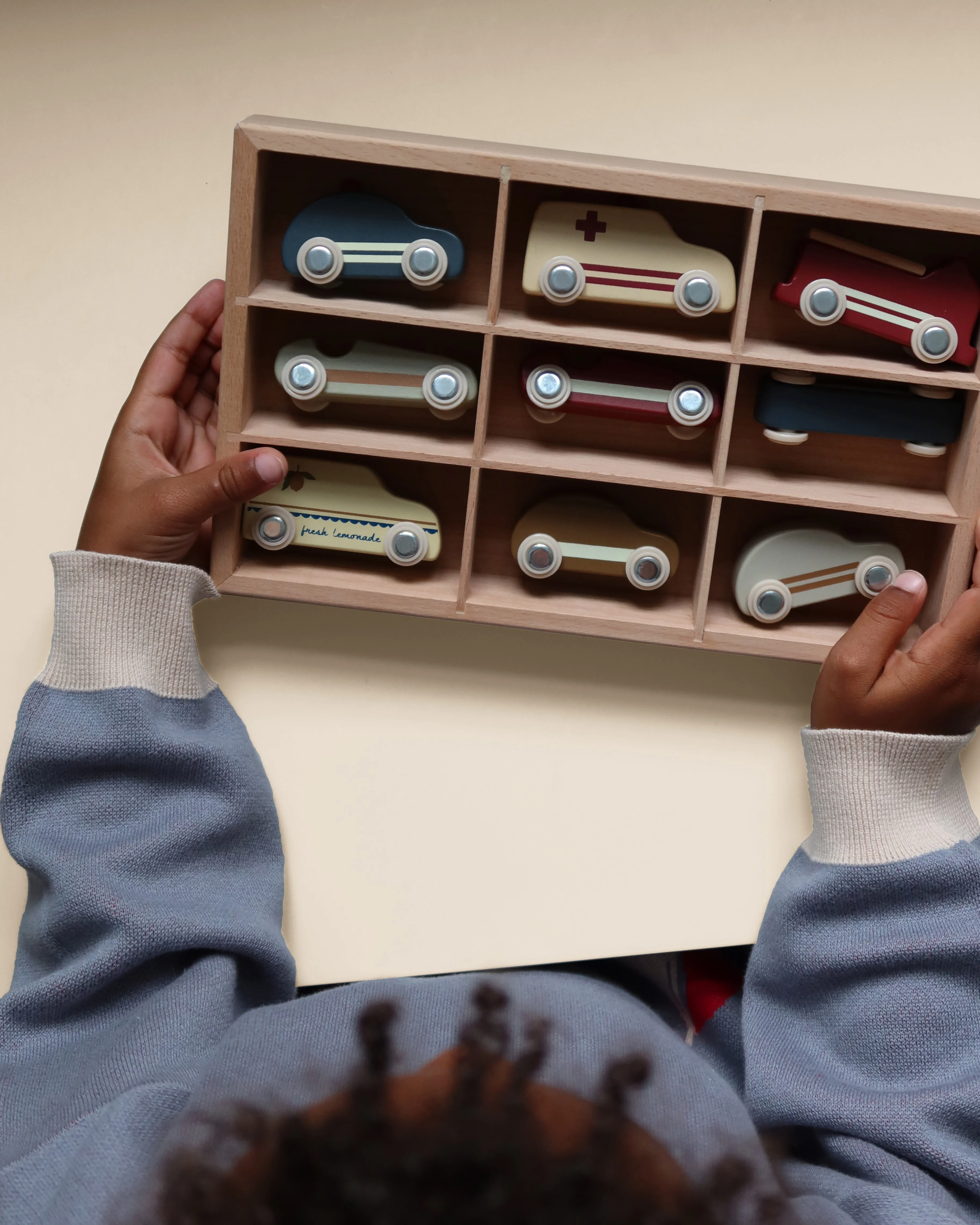 Wooden Mini Car Play Set (Pack of 9) - Image 2