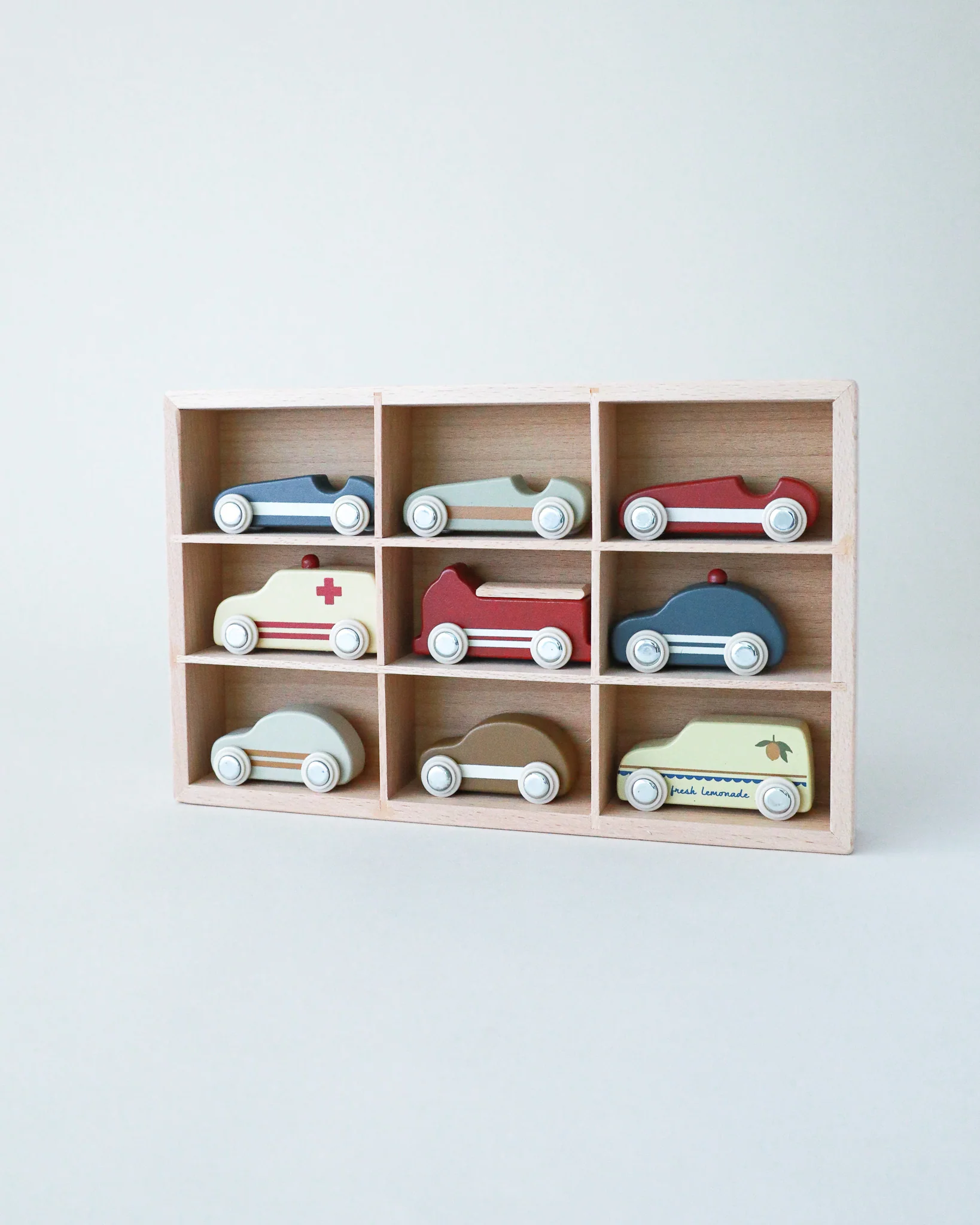 Wooden Mini Car Play Set (Pack of 9) - Image 5
