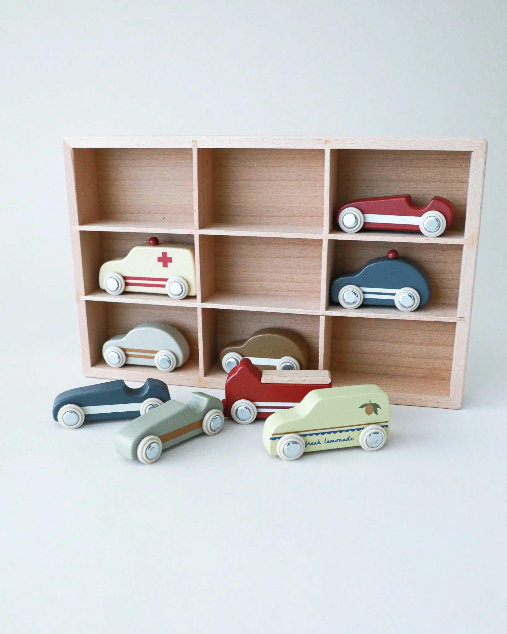 Wooden Mini Car Play Set (Pack of 9) - Image 6