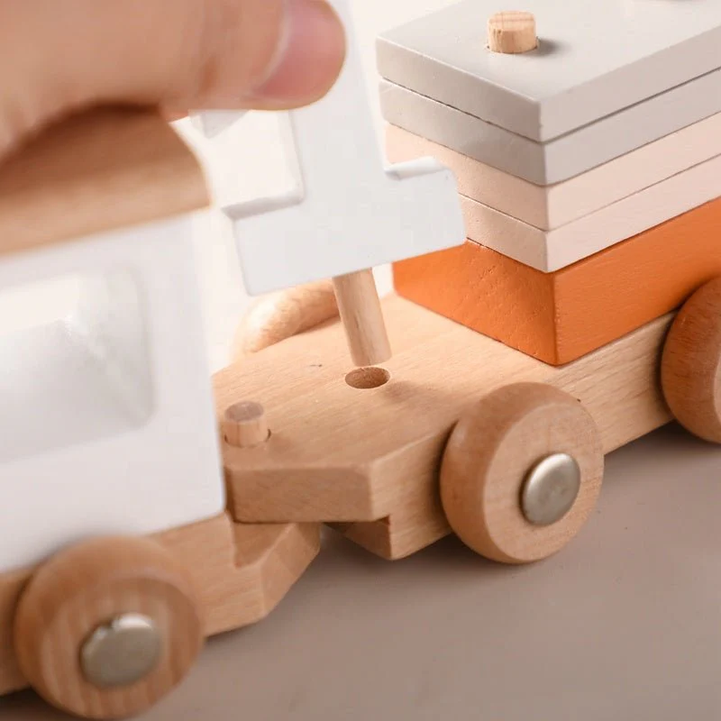 Wooden Montessori Train Set: Developmental Play Vehicle for Growing Minds - Image 3