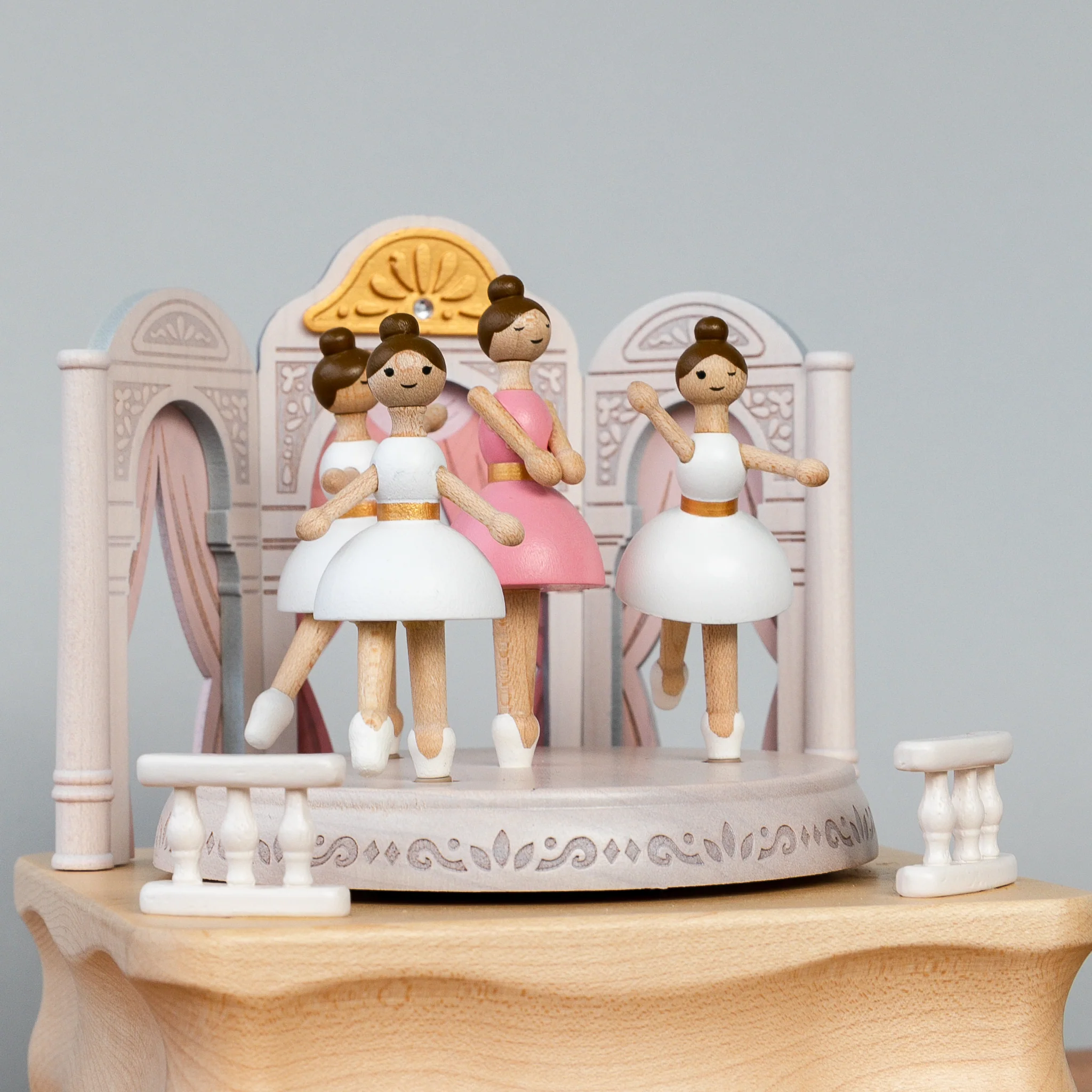 Wooden Music Box - Ballerina Recital - Image 2