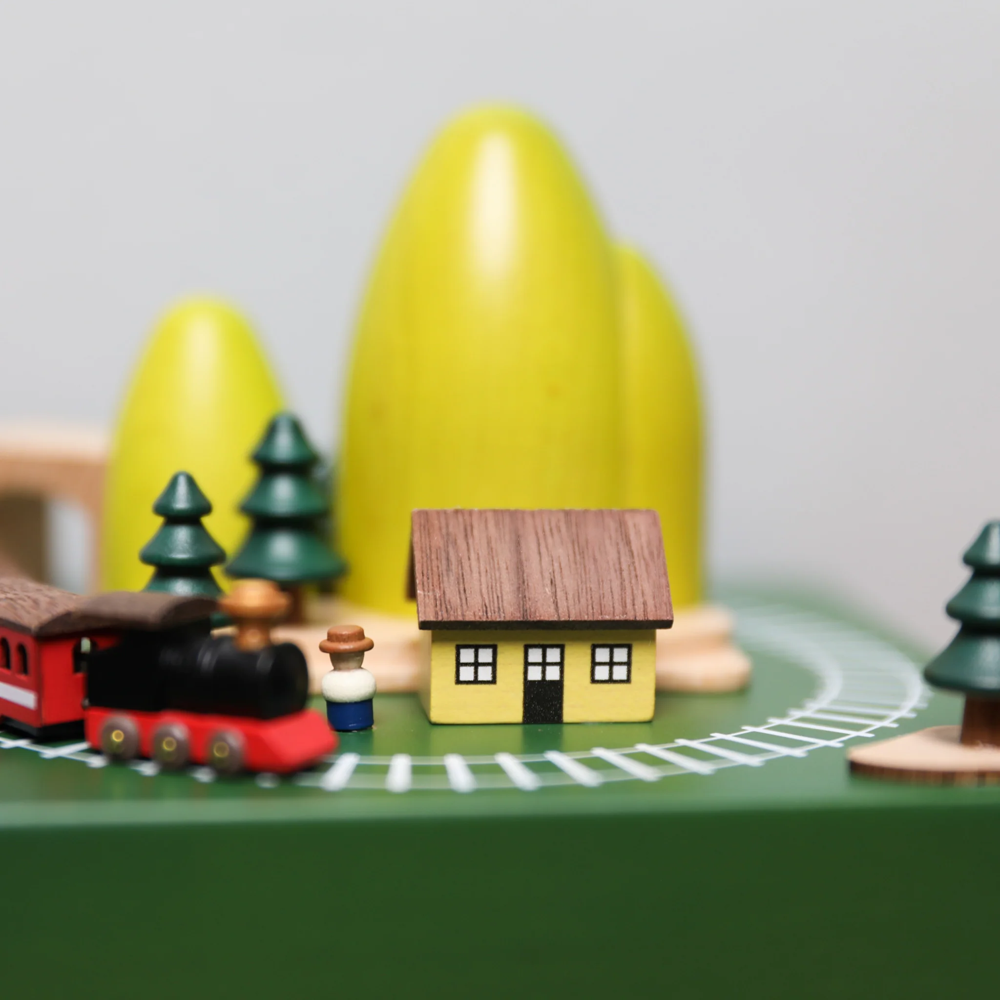 Wooden Music Box - Cave & Train - Image 2