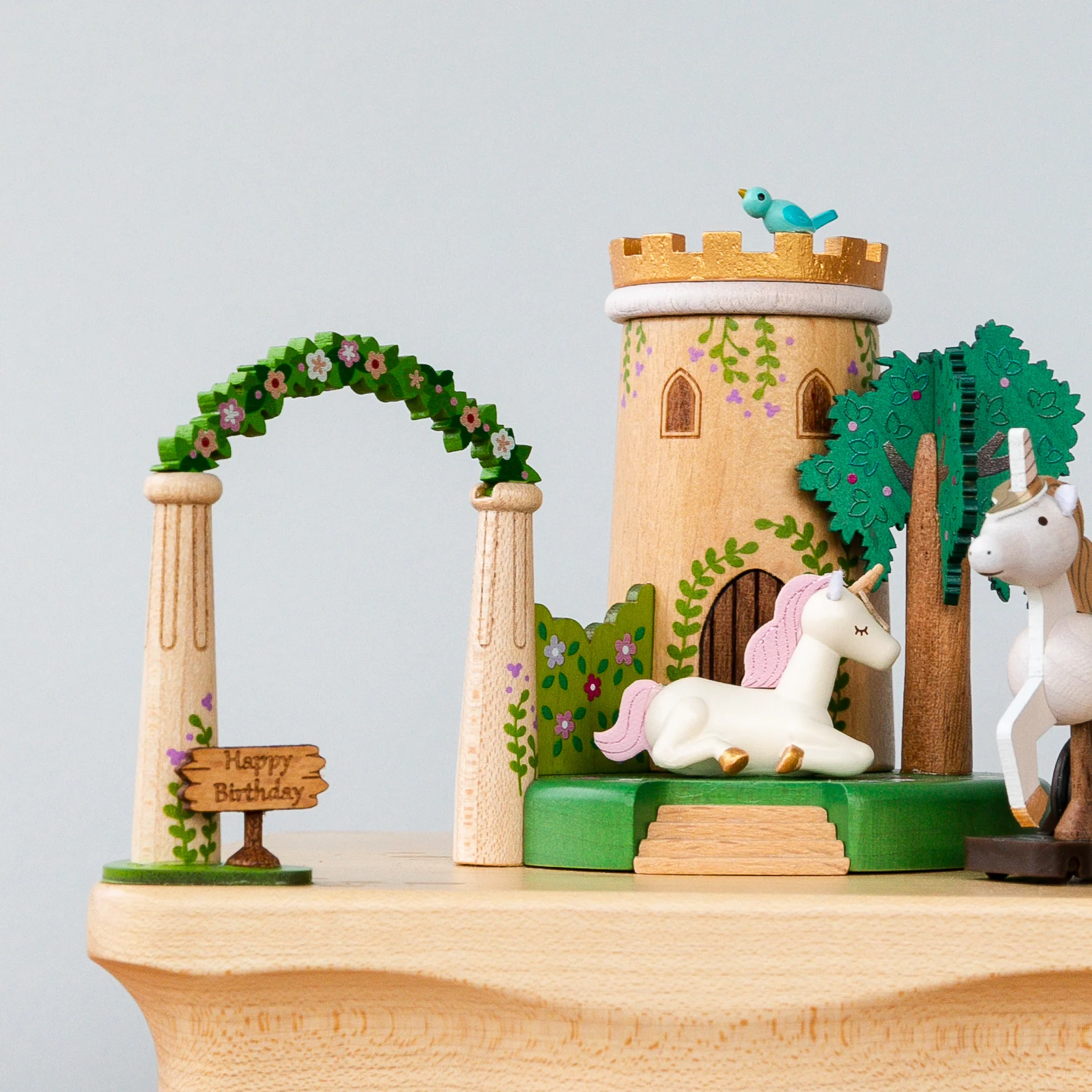 Wooden Music Box - Unicorn Castle - Image 2
