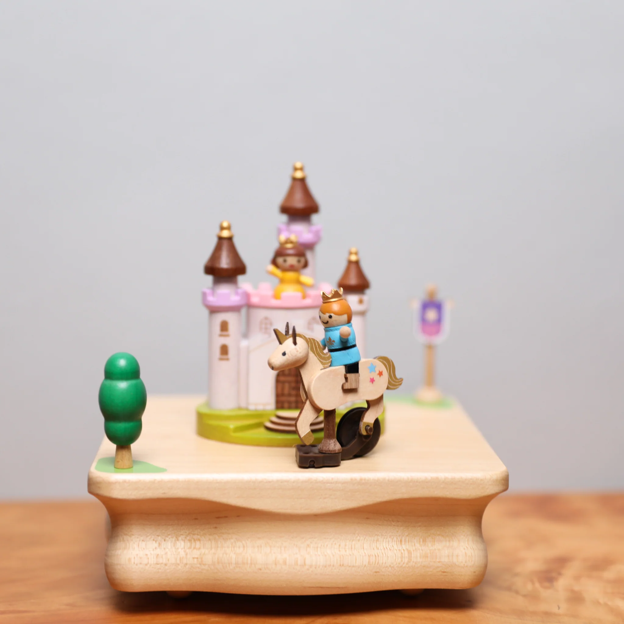Wooden Music Box - Unicorn & Prince - Image 2