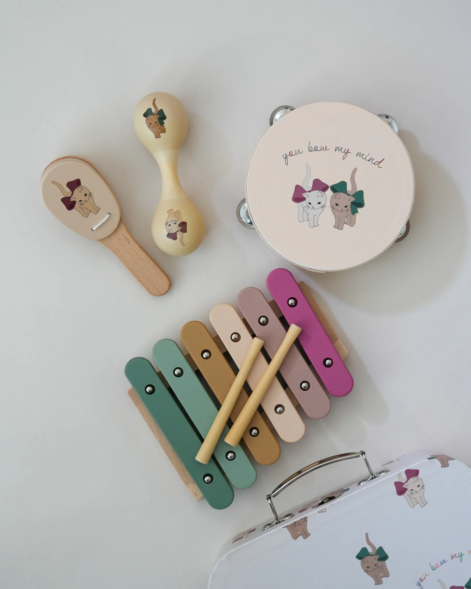 Wooden Music Play Set - Bow Kitty - Image 2