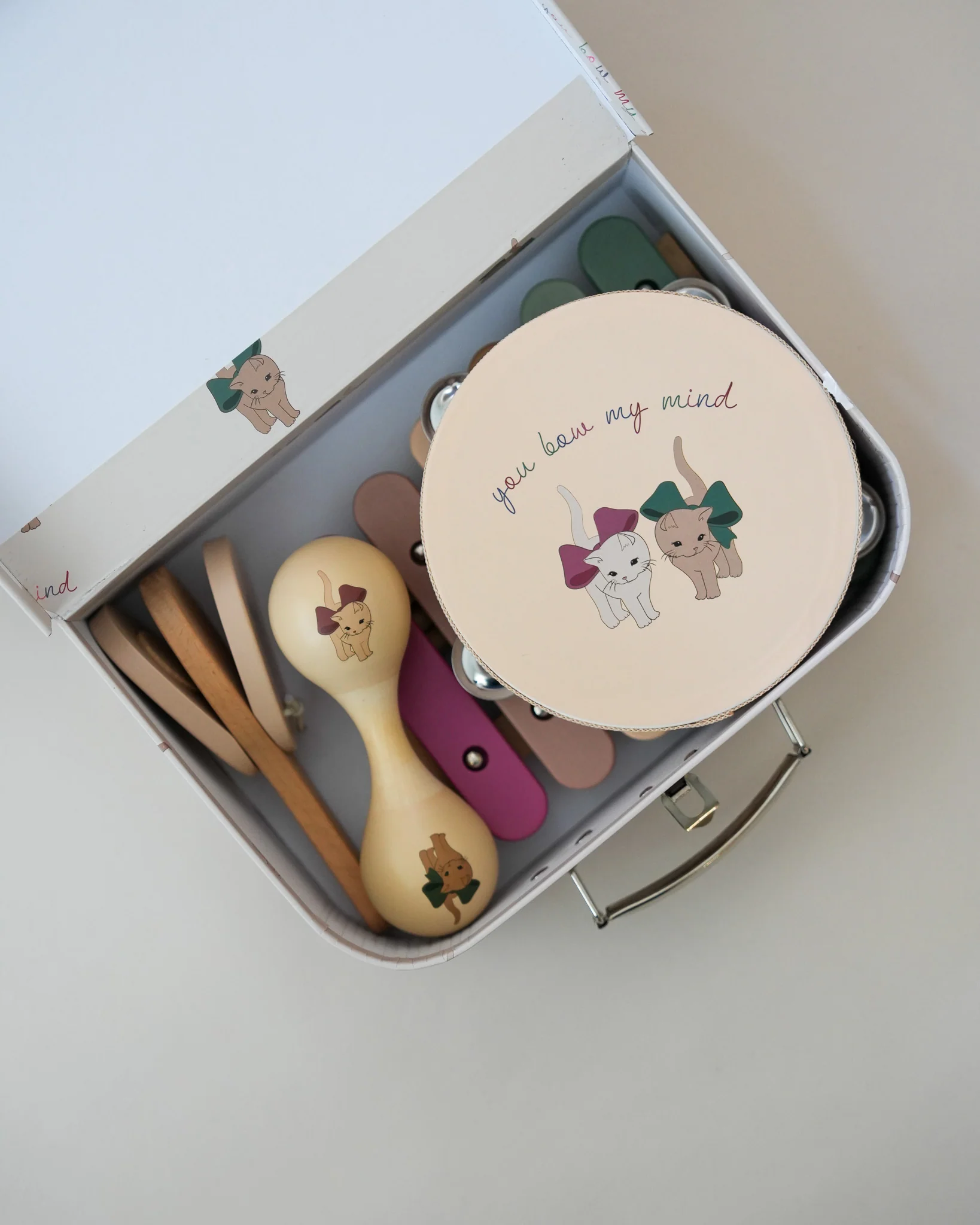 Wooden Music Play Set - Bow Kitty - Image 3