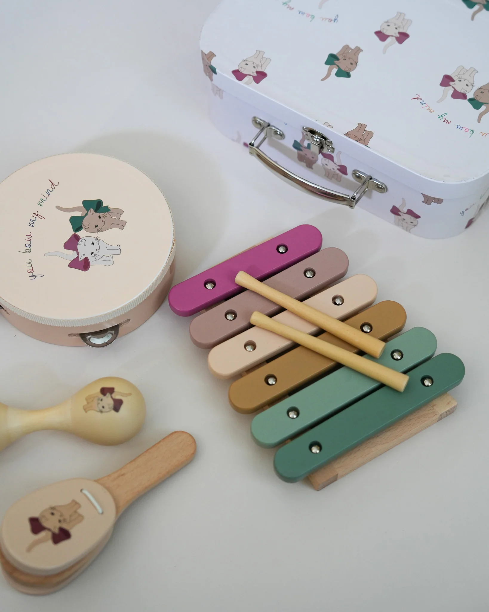 Wooden Music Play Set - Bow Kitty - Image 4