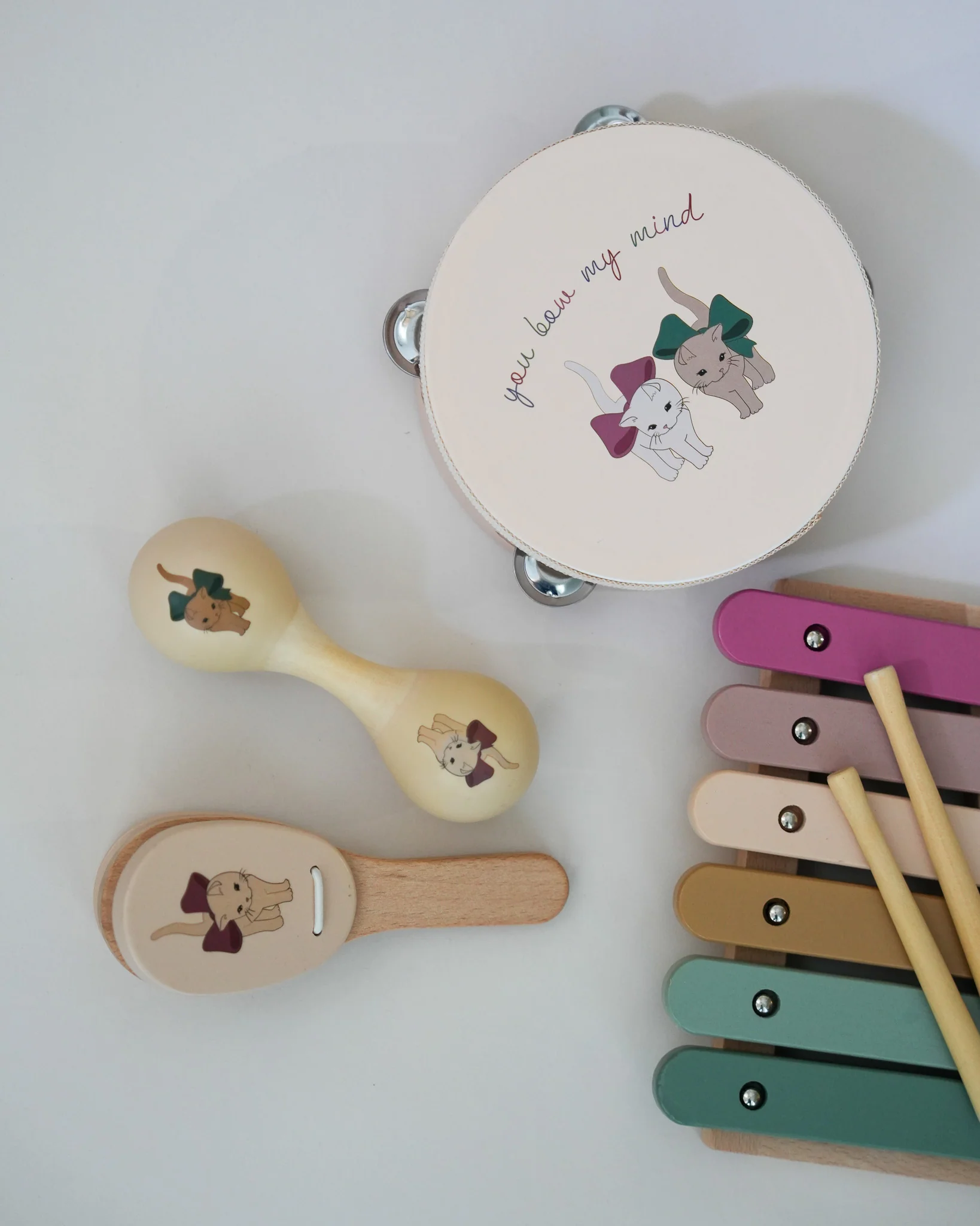 Wooden Music Play Set - Bow Kitty - Image 5