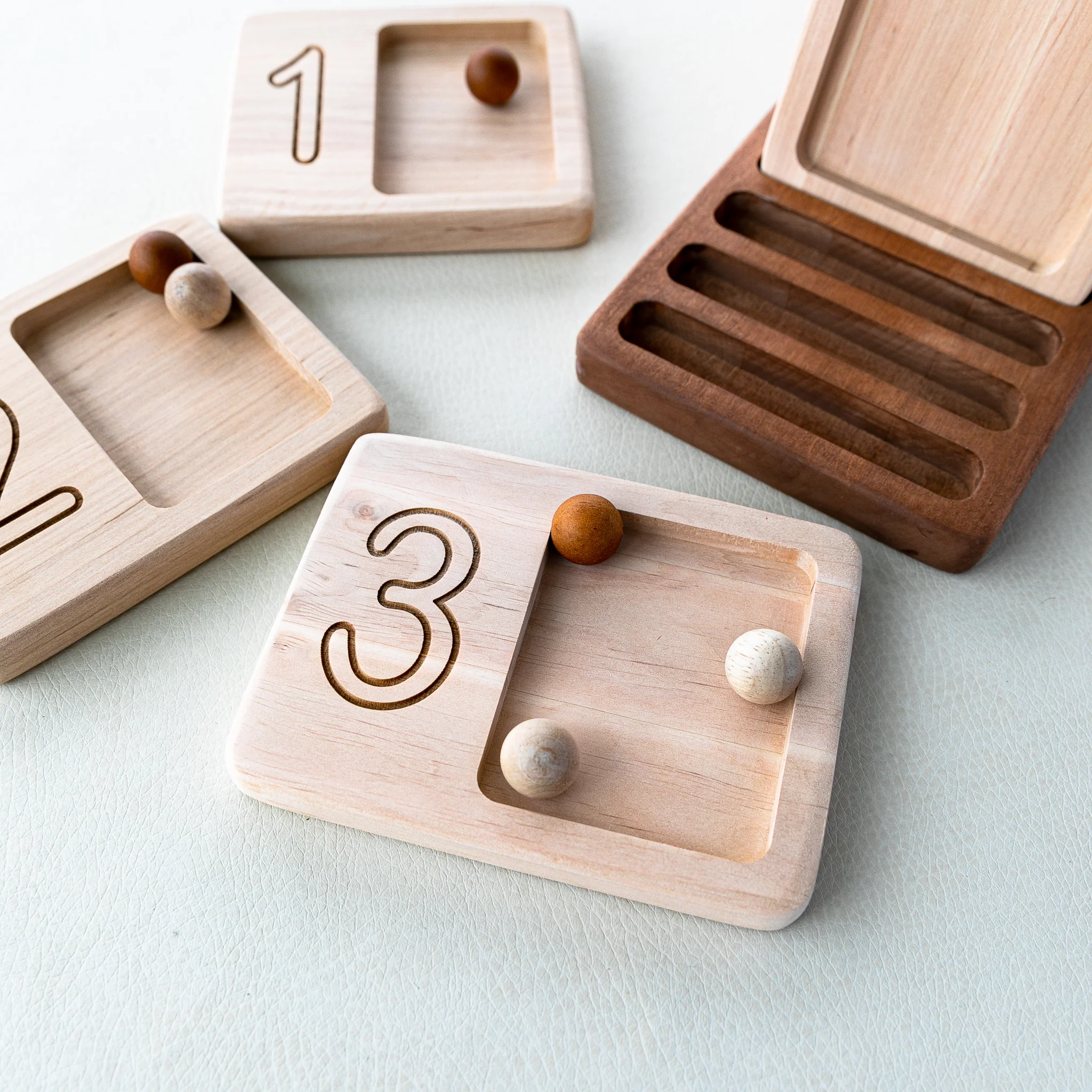 Wooden Number Counting Trays - Image 4