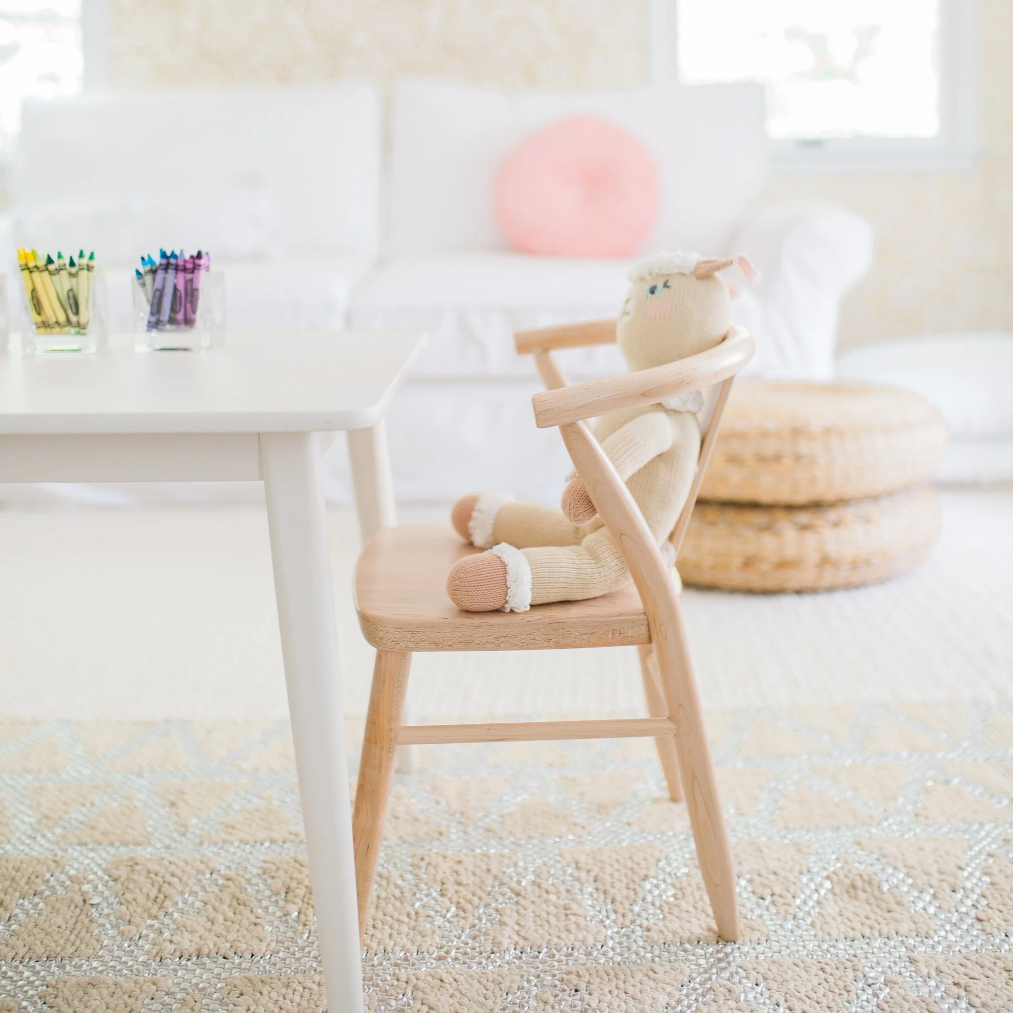 Wooden Play Chairs (Pair) - Natural - Image 4