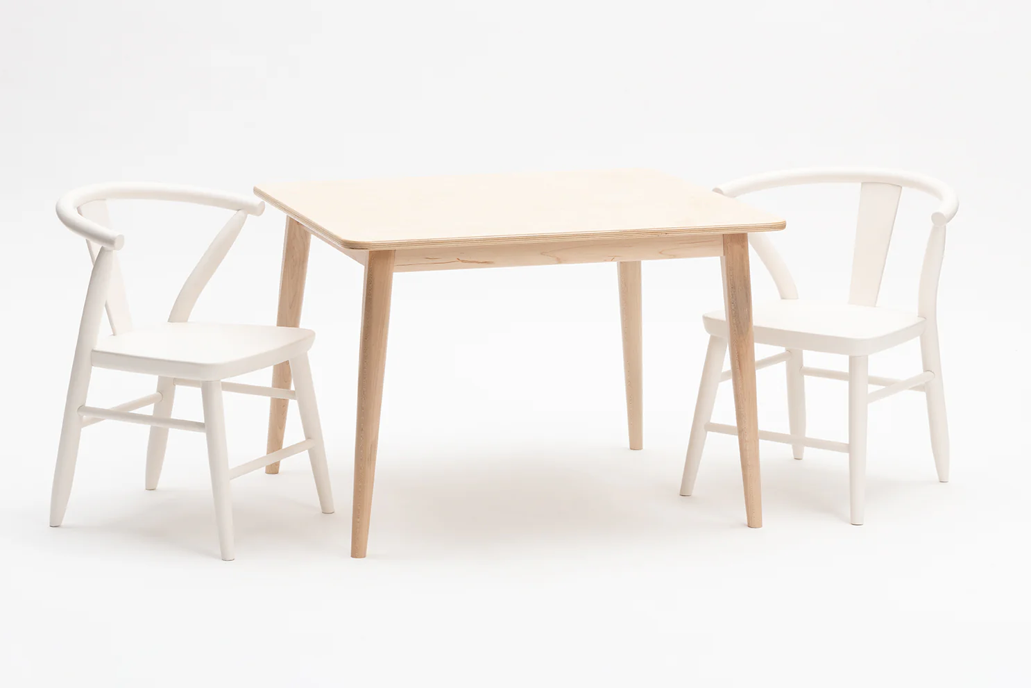 Wooden Play Chairs (Pair) - White - Image 4
