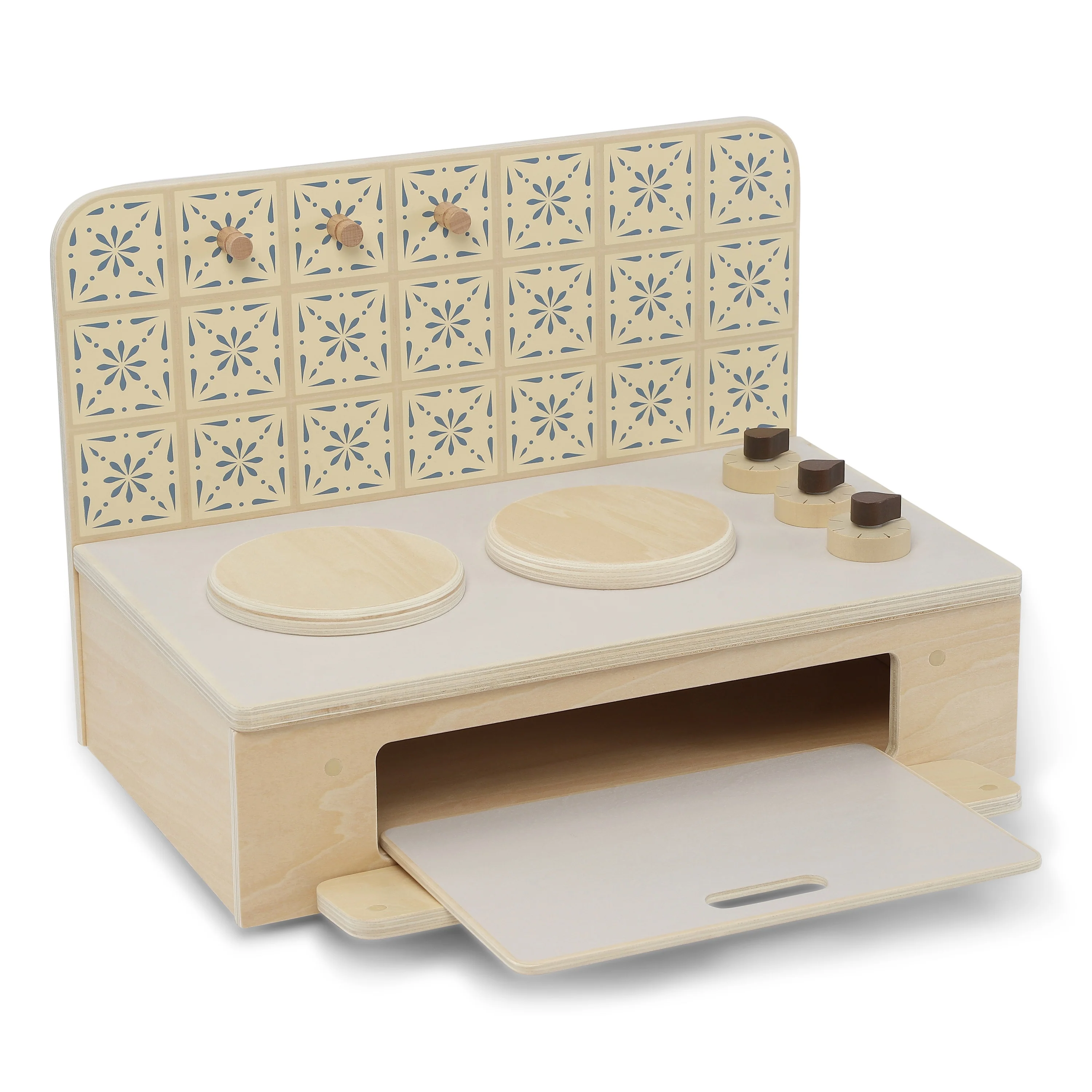 Wooden Play Kitchen Cooktop - Image 3