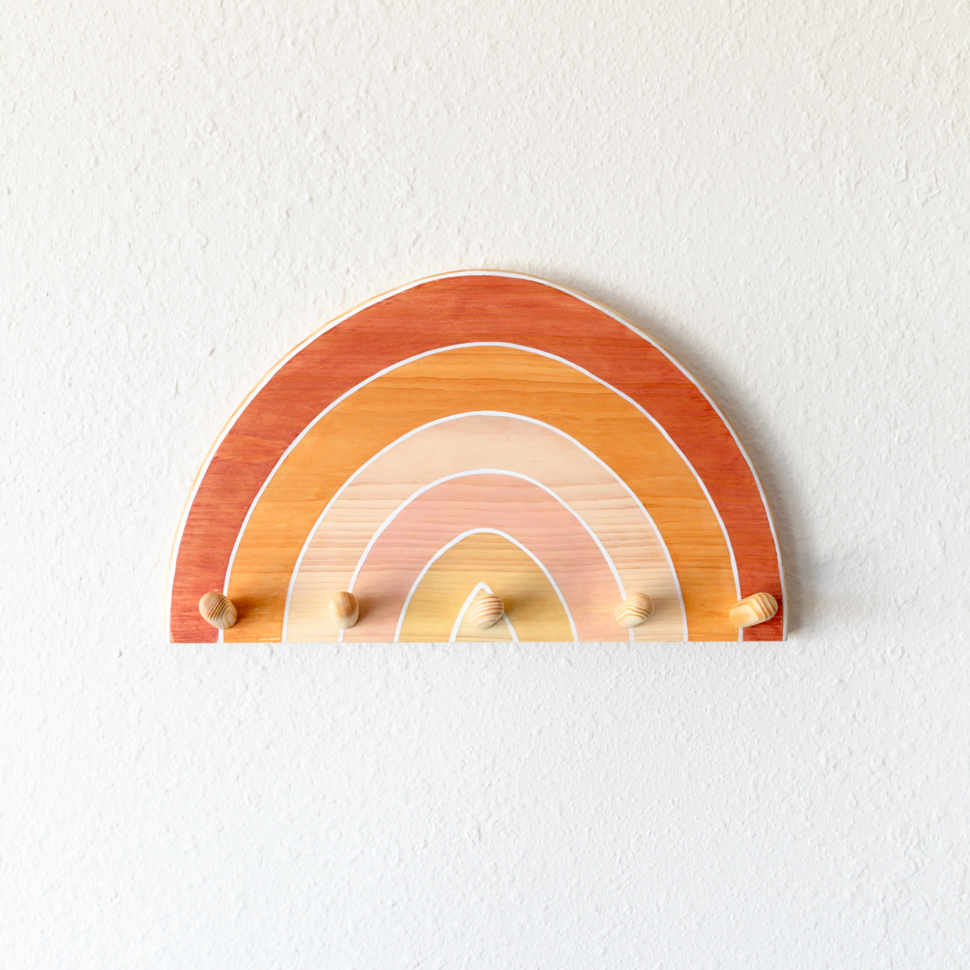 Wooden Rainbow Wall Hook - Image 3