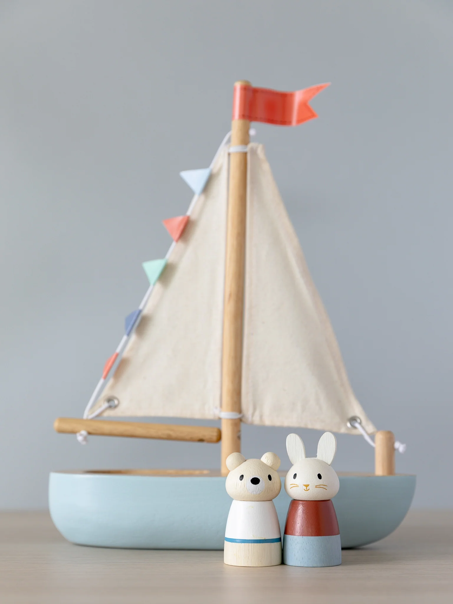 Tender Leaf Toys | Wooden Sailaway Boat - Image 2