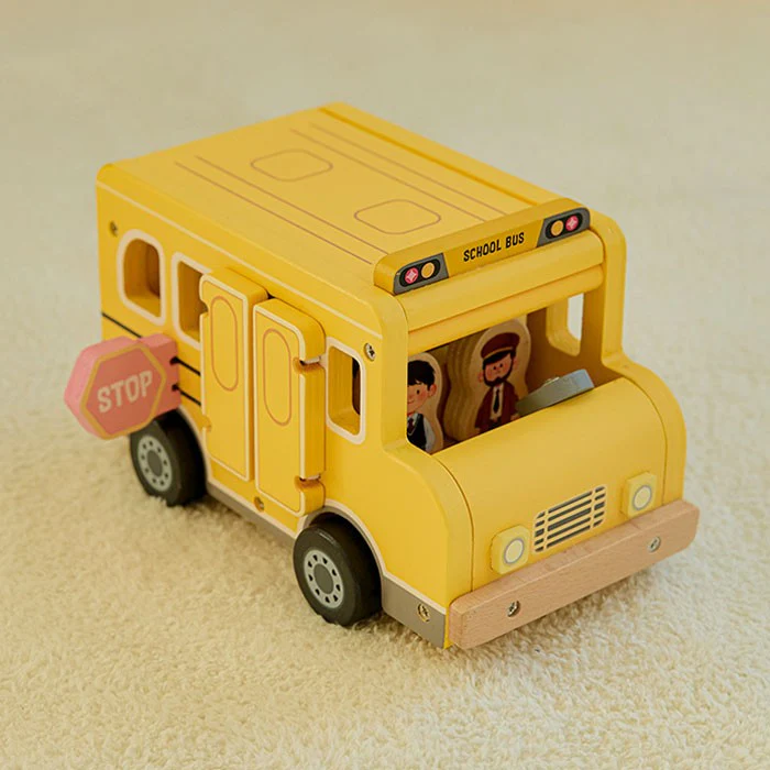 Wooden School Bus Playset - Image 3