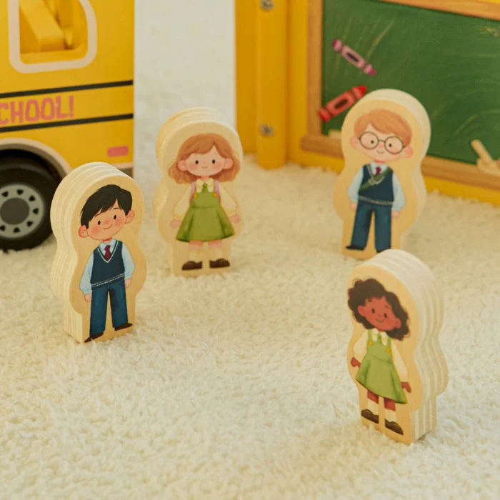 Wooden School Bus Playset - Image 8