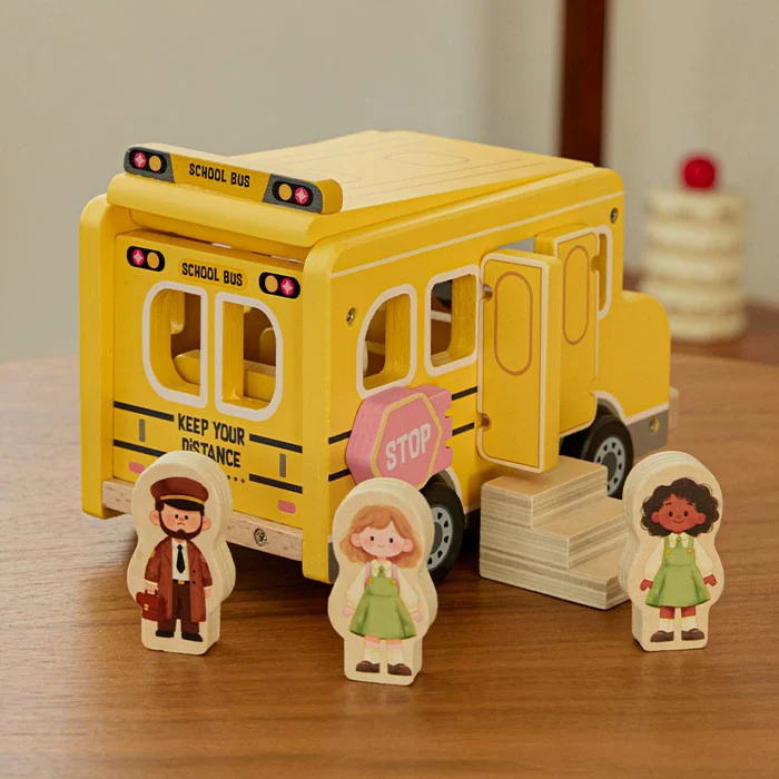 Wooden School Bus Playset - Image 9
