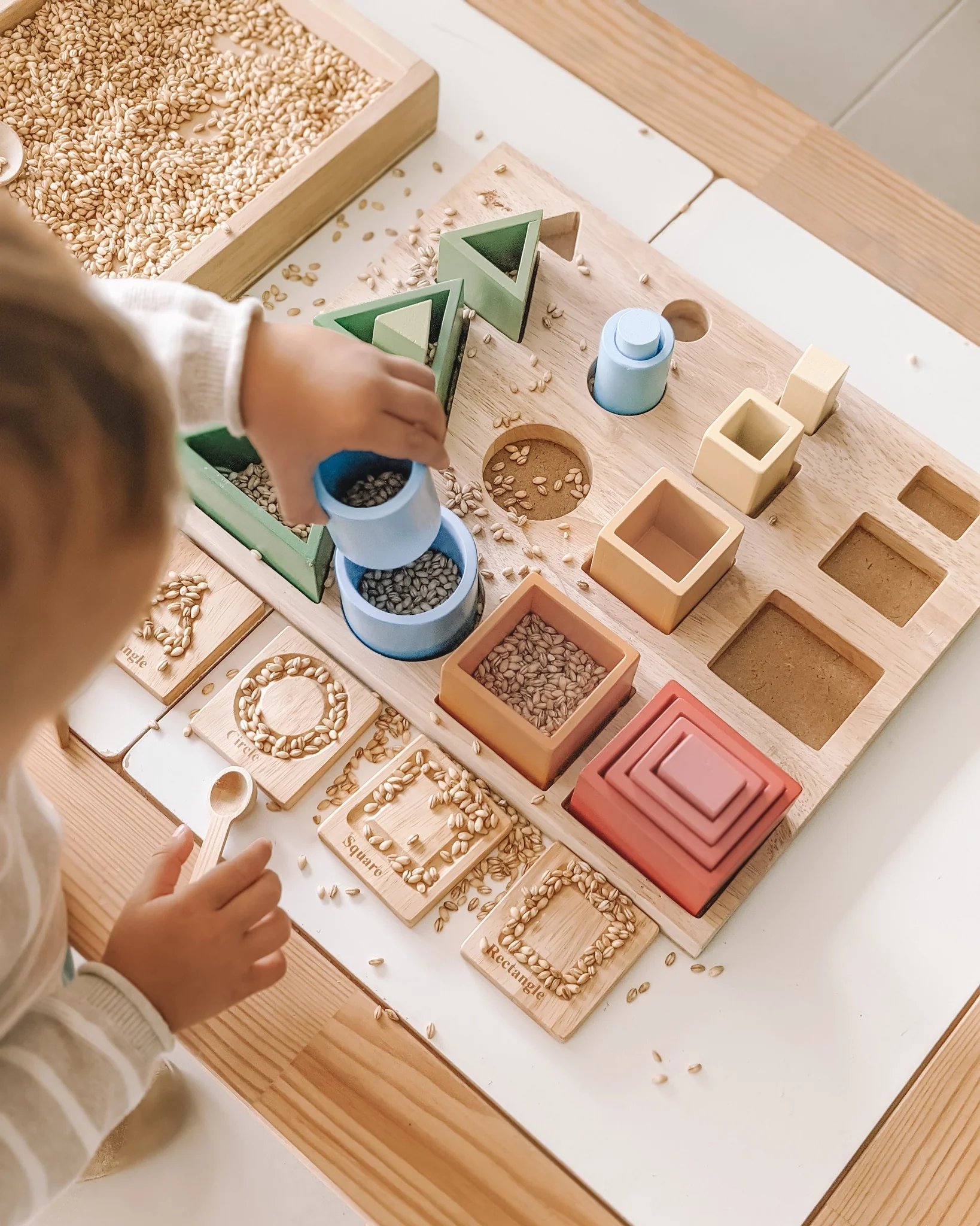Wooden Stacking and Nesting Shapes Puzzle - Image 2