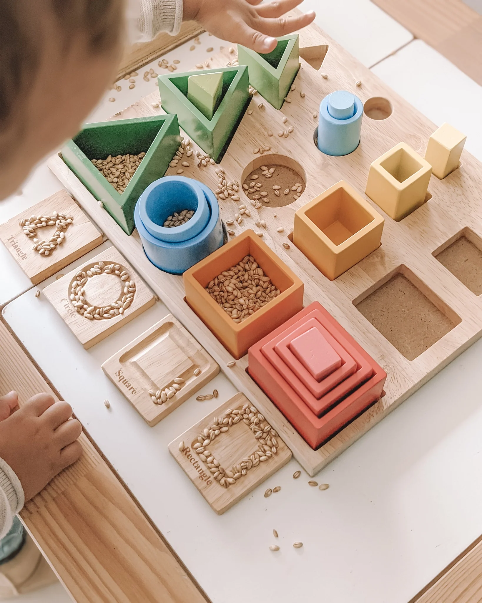 Wooden Stacking and Nesting Shapes Puzzle - Image 3