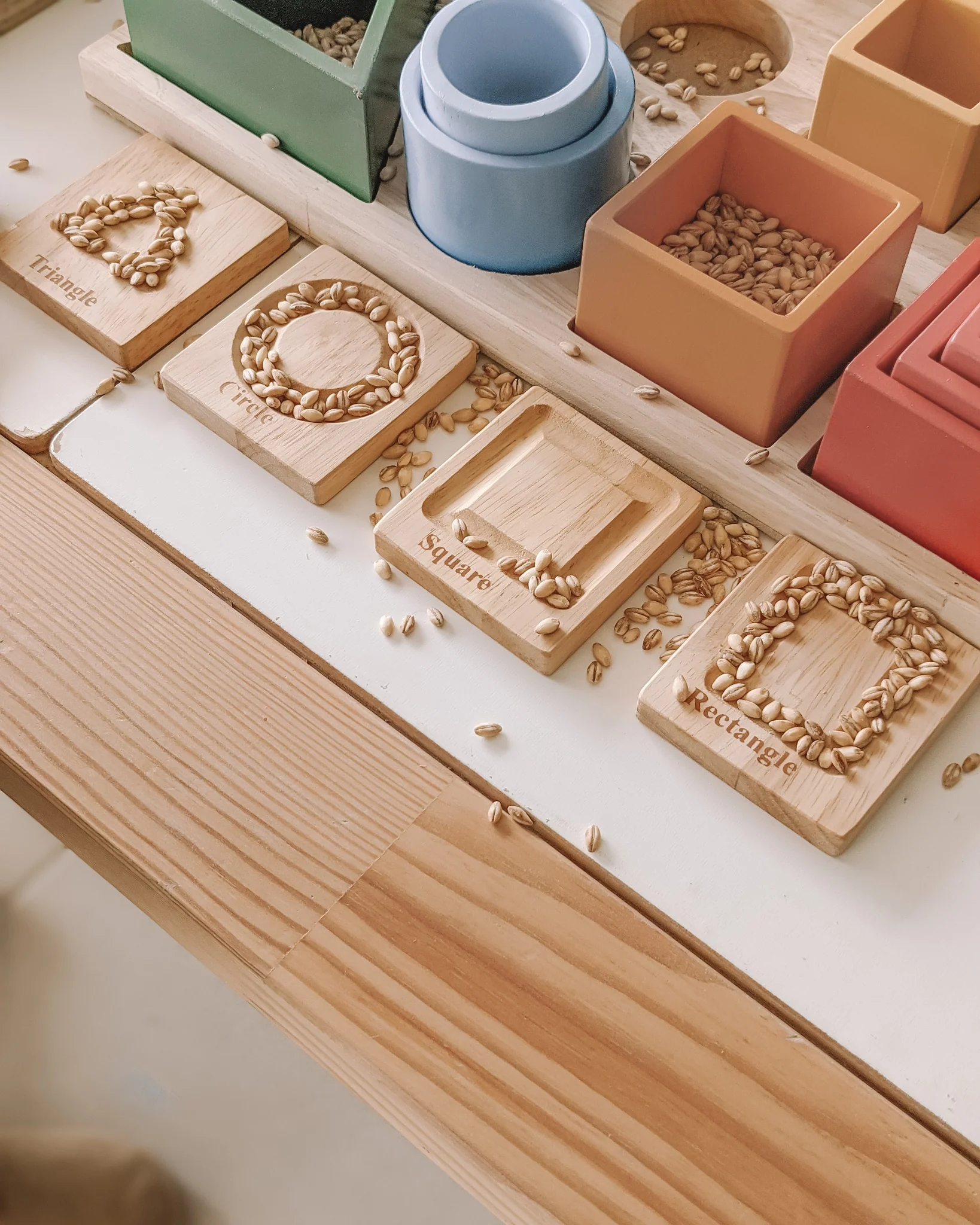 Wooden Stacking and Nesting Shapes Puzzle - Image 4