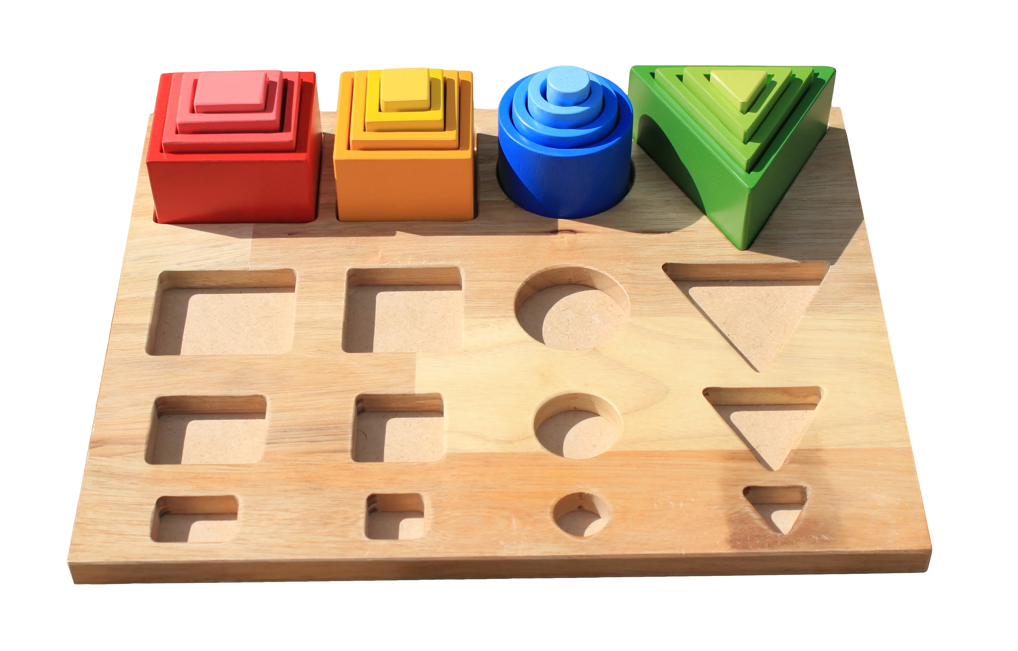 Wooden Stacking and Nesting Shapes Puzzle - Image 7