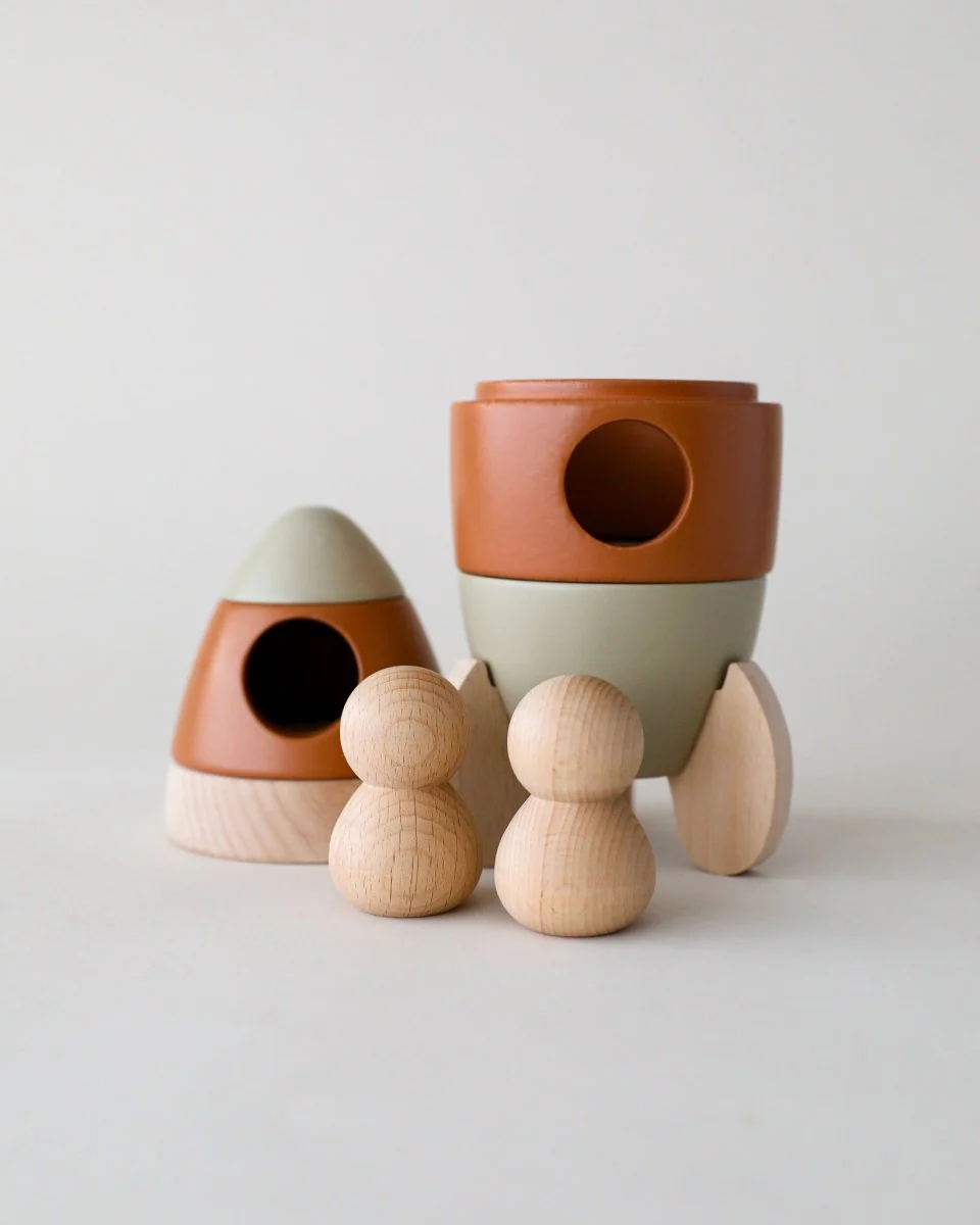 Konges Sloejd | Wooden Stacking Rocket - Image 3