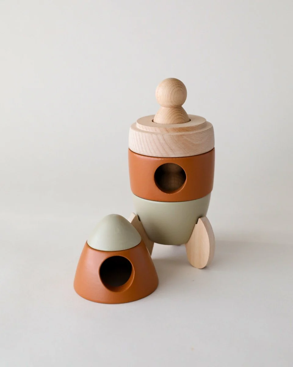 Konges Sloejd | Wooden Stacking Rocket - Image 4