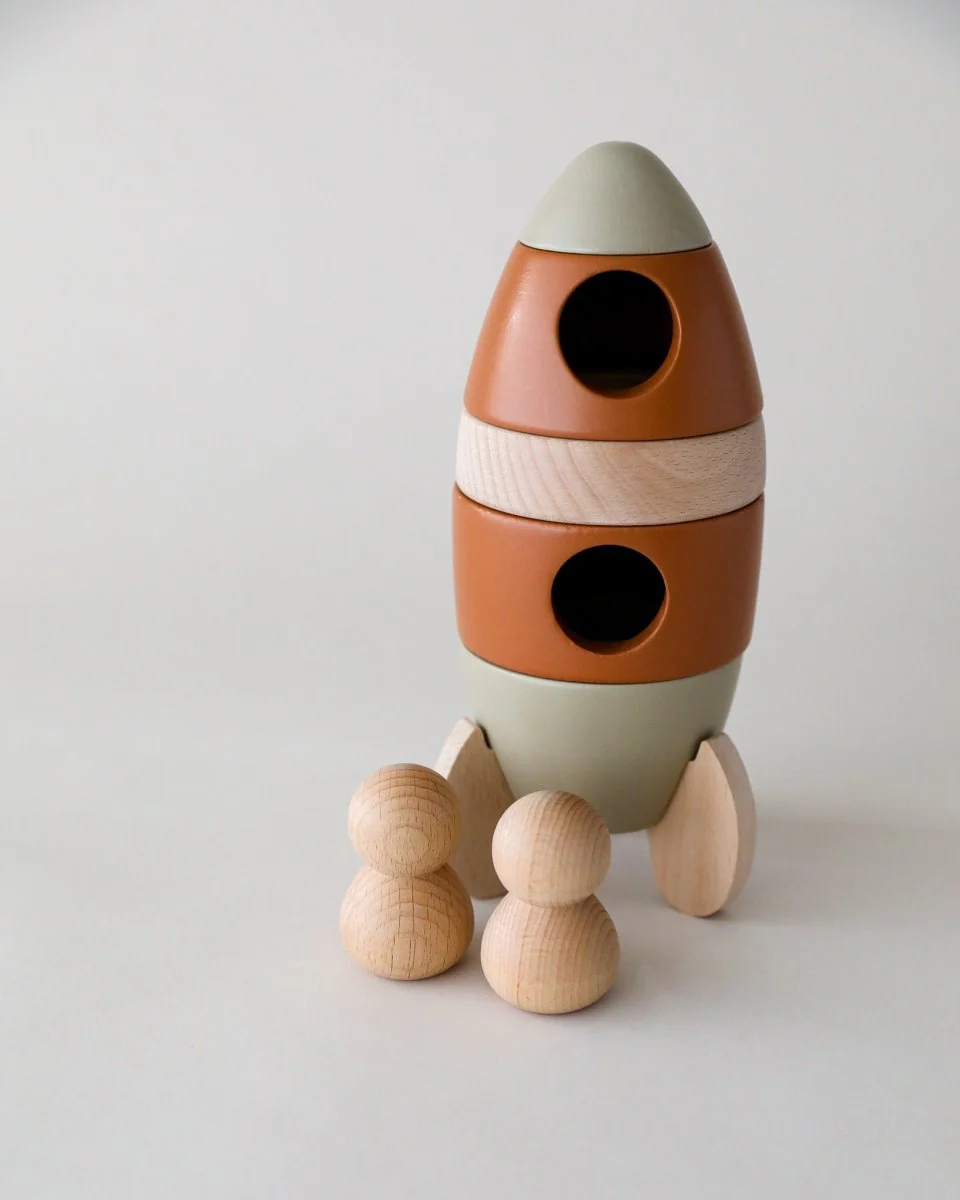 Konges Sloejd | Wooden Stacking Rocket - Image 5