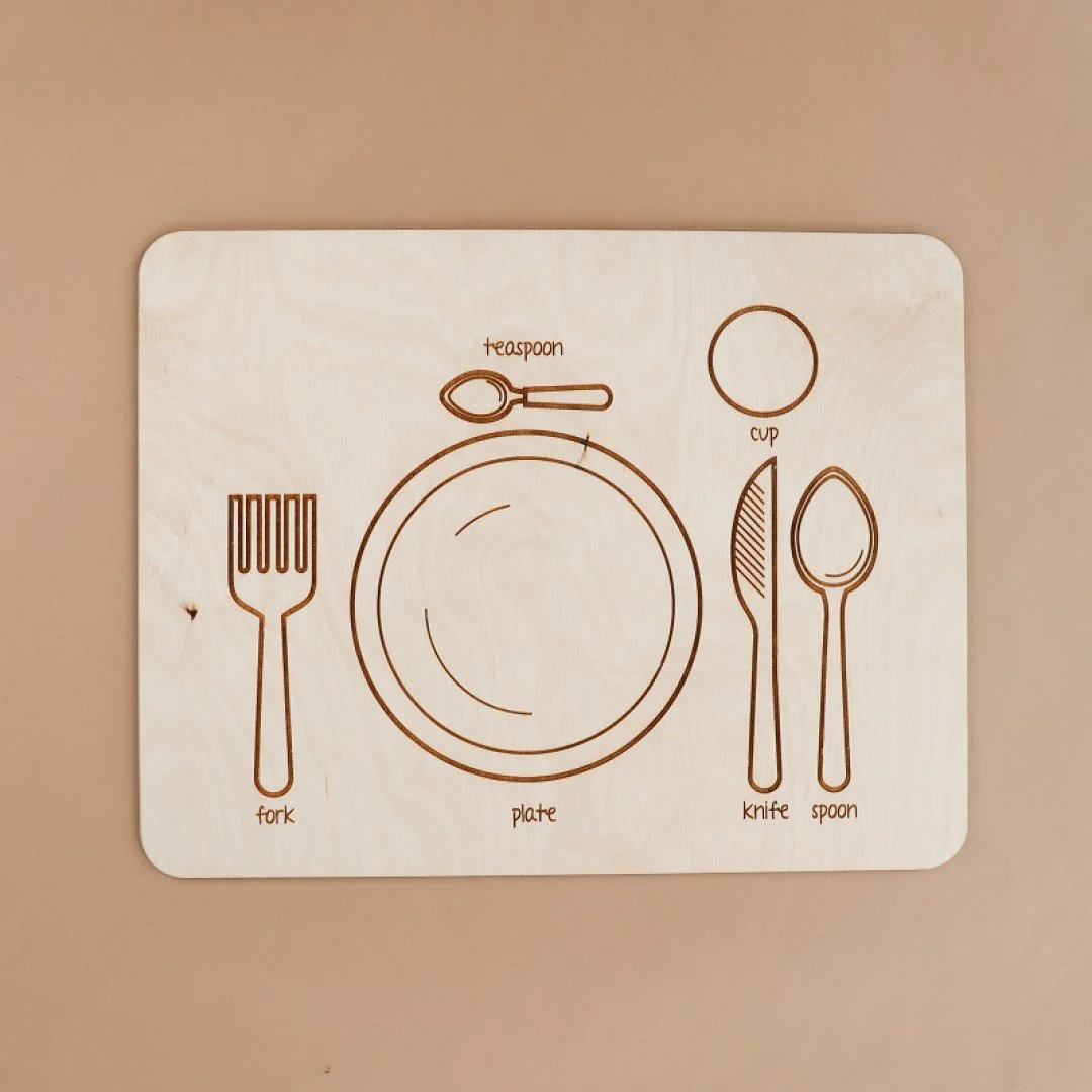 Wooden Table Setting Placemat - Image 4