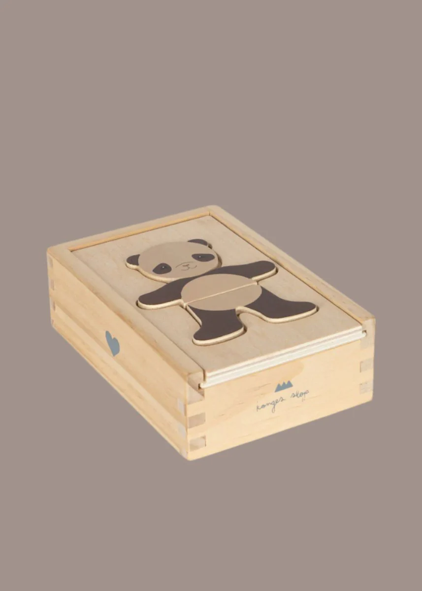 Konges Sloejd | Wooden Teddy Dress-up Puzzle - Animals - Image 3