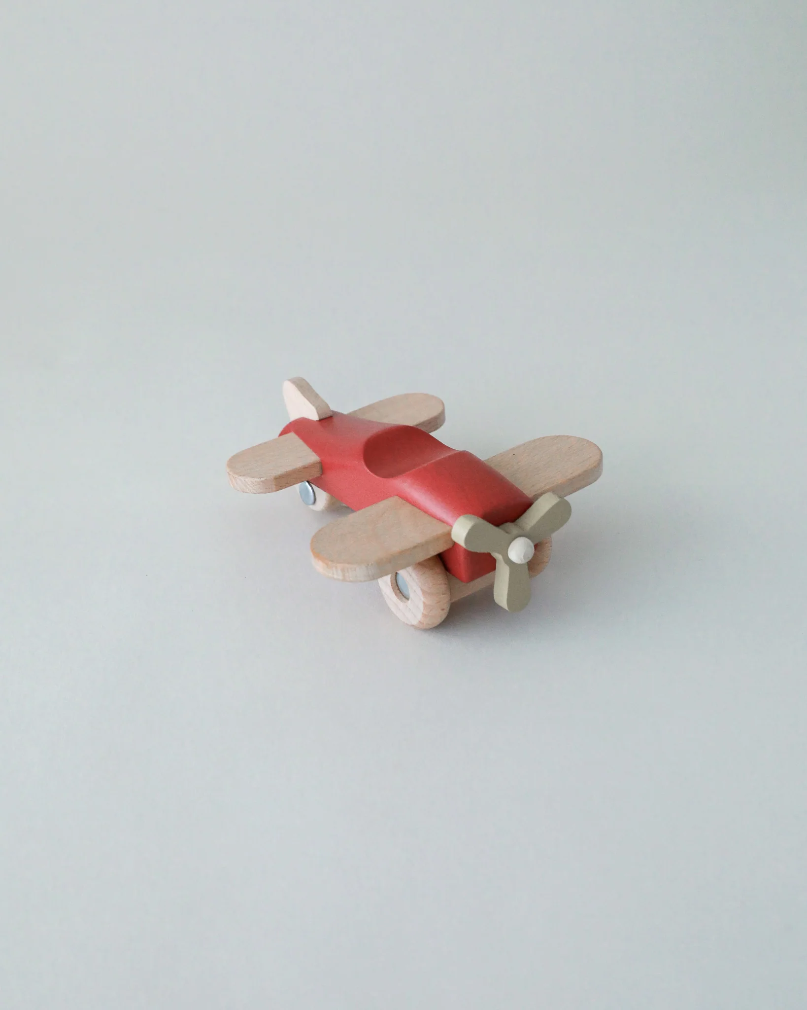Wooden Toy Airplane - Red - Image 2