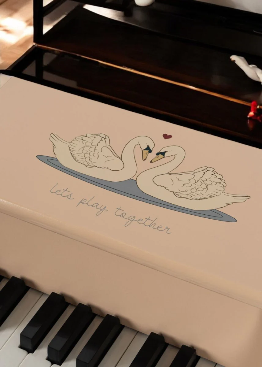 Konges Sloejd | Wooden Toy Piano - Swan - Image 2