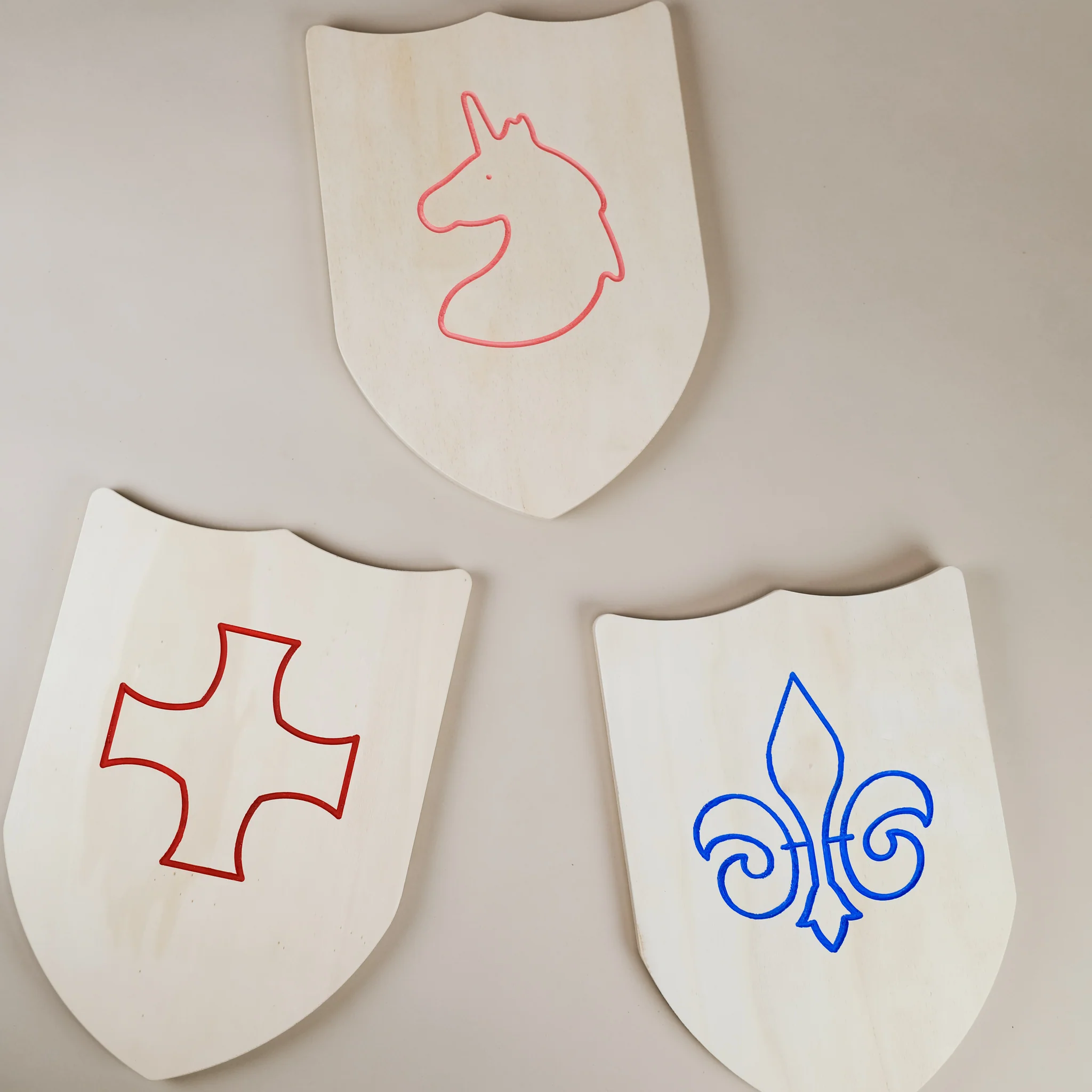 Wooden Toy Sword & Shield - Pink - Image 5